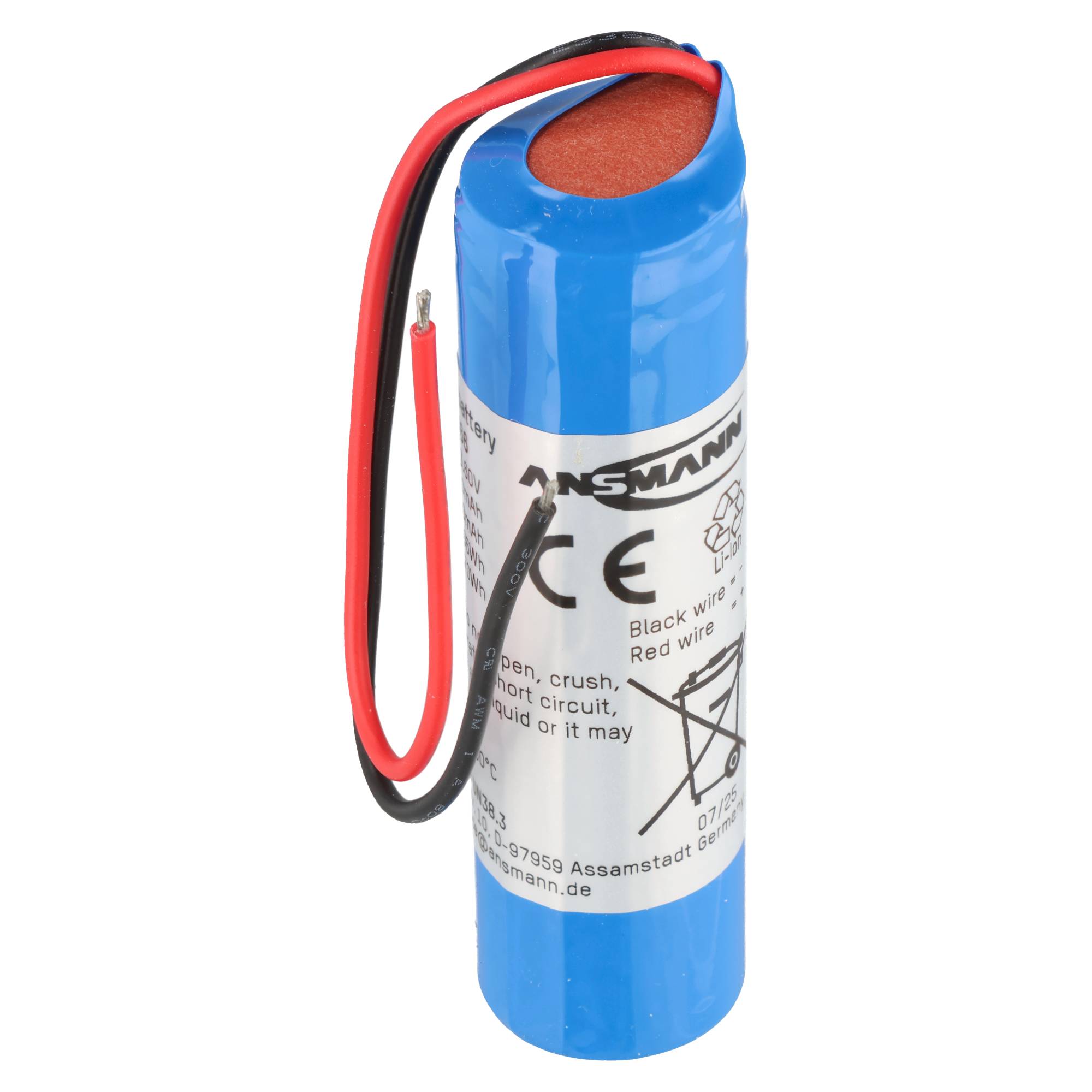 Ansmann Lithium-Ionen Akkupack 3,6 Volt / 3350 mAh / 1S1P, ideal für mobile Anwendungen