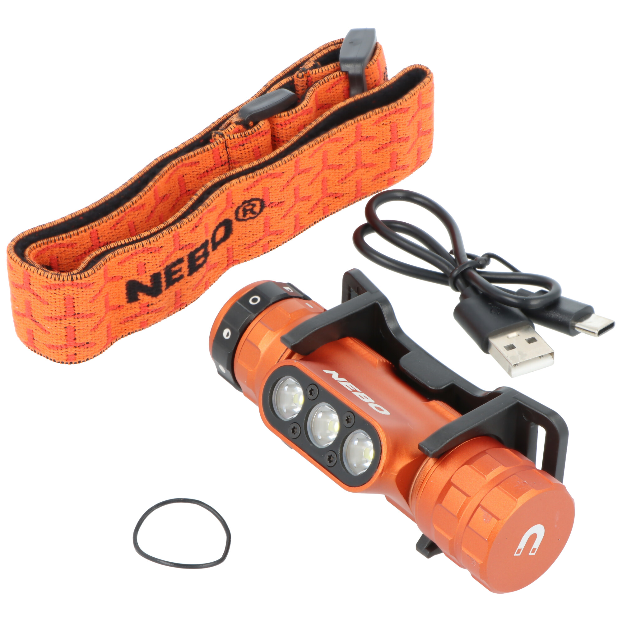 NEBO Master Series HL1000 Stirnlampe, 1000 Lumen, bis zu 138 Metern, inkl. 3200mAh, 3,7V Li-Ion Akku, wiederaufladbar, NEB-HLP-1006-H