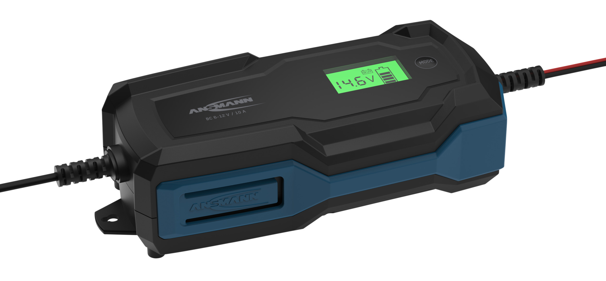 Ansmann BC 6-12V/10A 10-Stufen Kfz-Ladegerät für 6V und 12V Blei-Säure-, Blei-Gel- und Blei-Vlies-Batterien, sowie 12V LiFePO4 Batterien