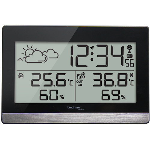 WS 9255 - moderne Wetterstation, schwarz