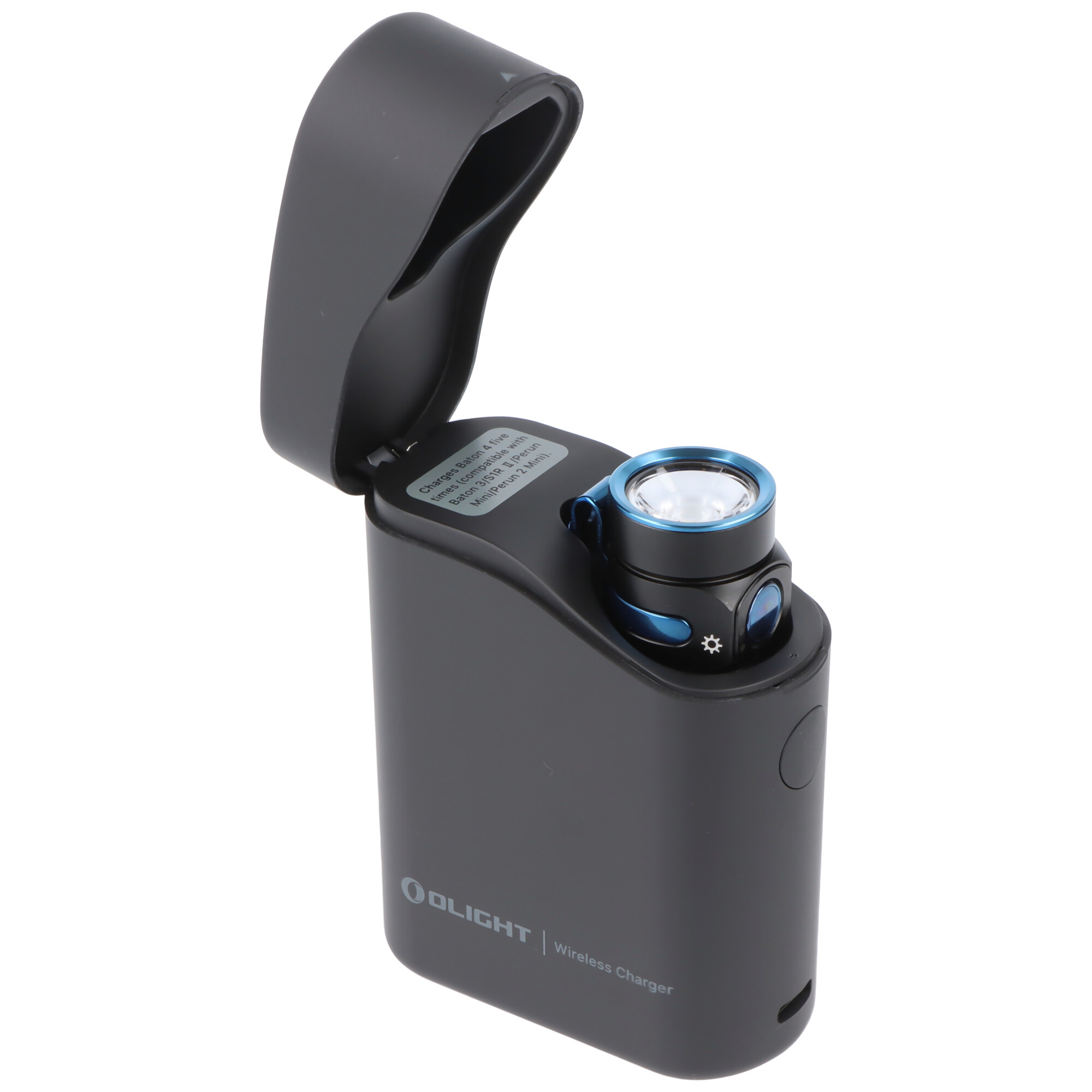 Olight Baton 4 Premium Edition schwarz, LED-Taschenlampe mit Ladecase, ultra-kompakt und leistungsstark, 1300 Lumen