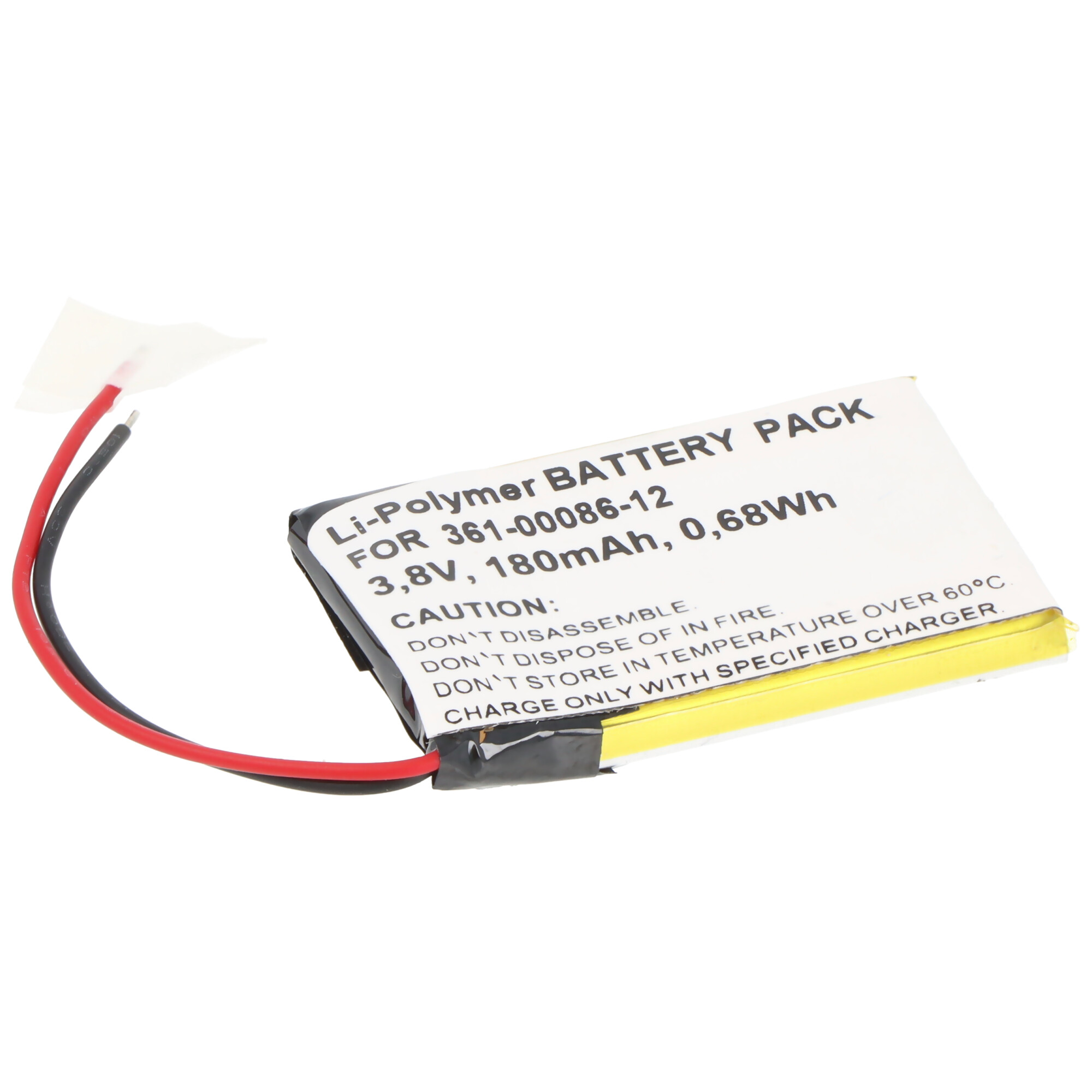 Akku passend für Garmin Venu, Fenix 6s Pro, Li-Polymer, 3,8V, 180mAh, 0,68Wh, ohne Werkzeug