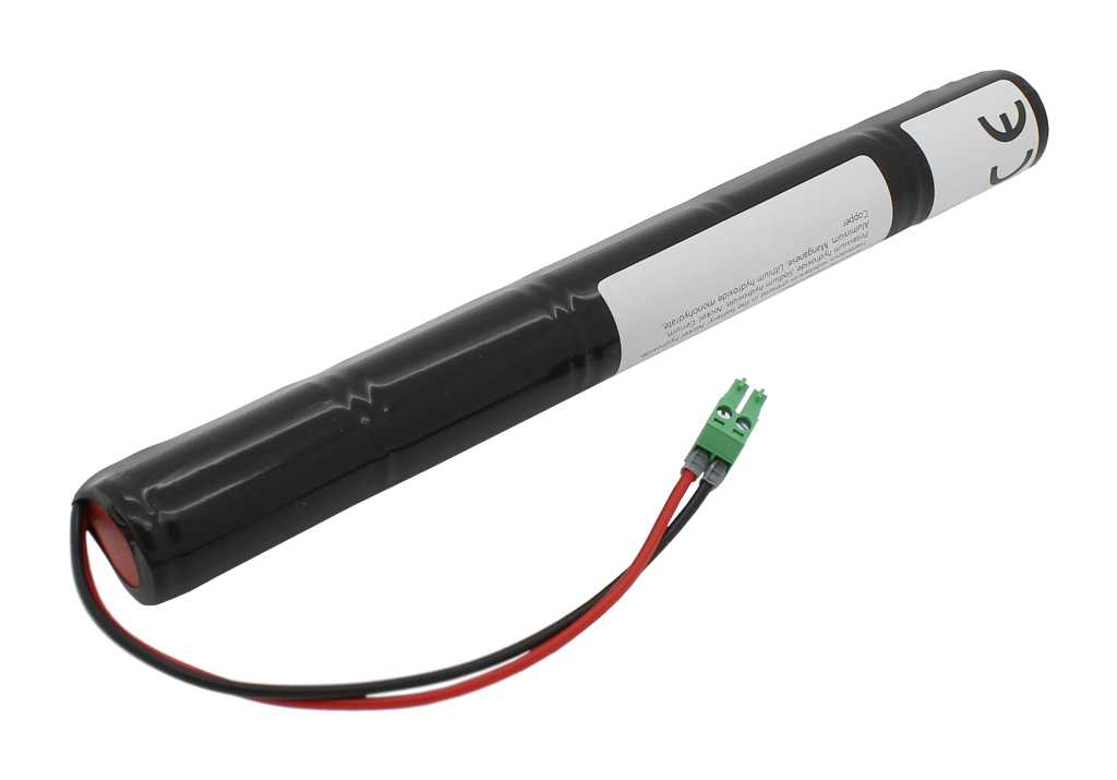 Notleuchtenakku NiMH 6V 2500mAh L1x5 Sub-C mit 150mm Kabel und Stecker