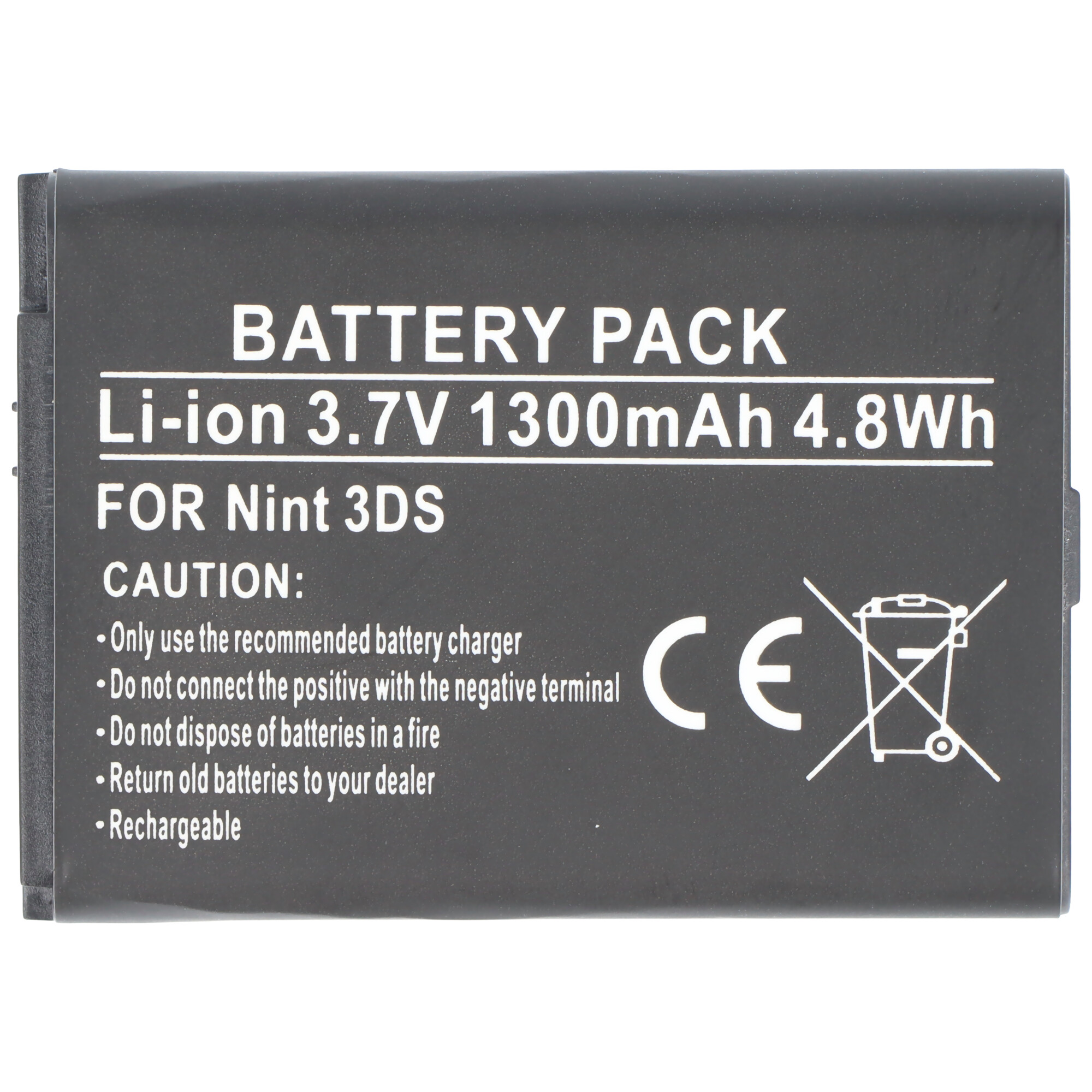 Akku passend für Nintendo 3DS, CTR-001, CTR-003, C/CTR-A-AB, MIN-CTR-001 3,7 Volt 1300mAh