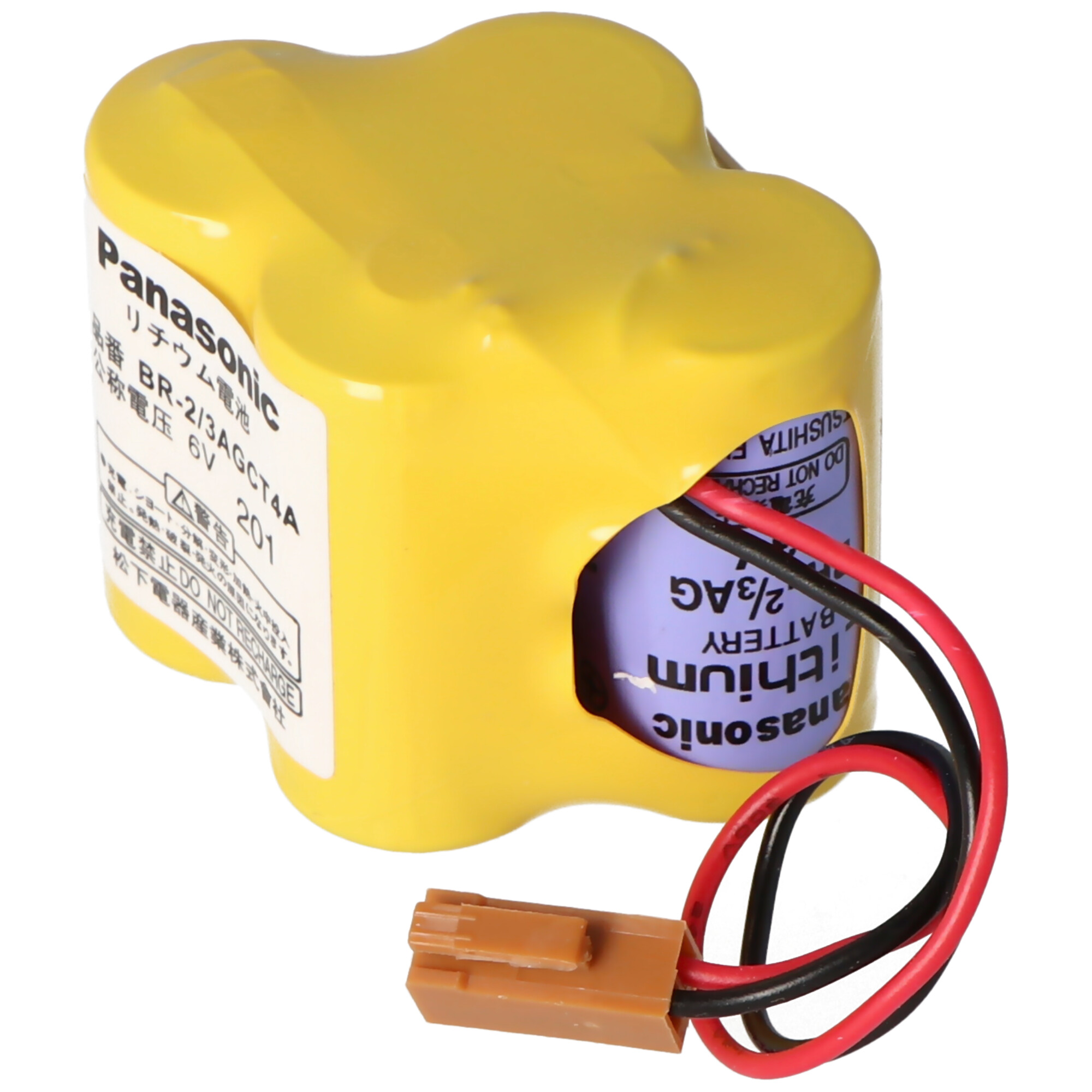 Panasonic Original Lithium Batterie 2400mAh CNC BR-2/3AGCT4A, Fanuc A98L-0031-0025, BR-2/3AG, mit Panasonic Zellen in Erstausrüsterqualität, kein billiger Nachbau