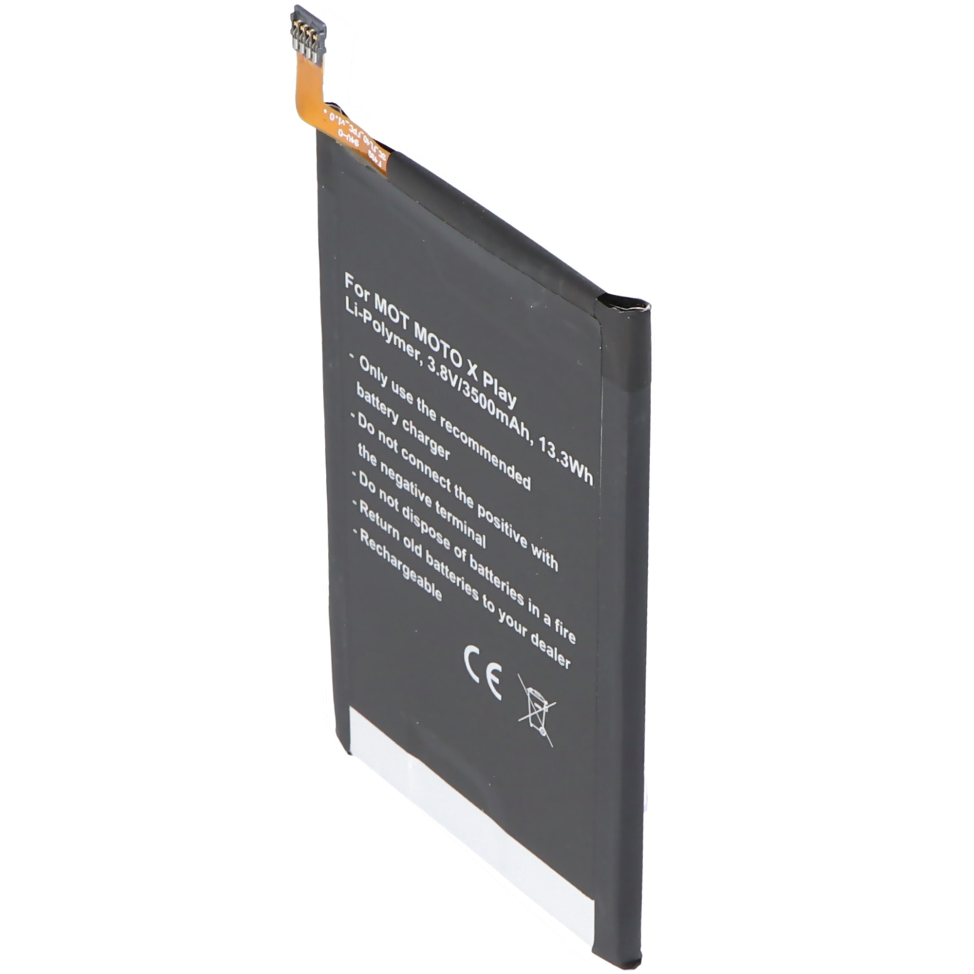 Akku passend für Motorola MOTO X Play, Li-Polymer, 3,8V, 3500mAh, 13,3Wh, built-in, ohne Werkzeug