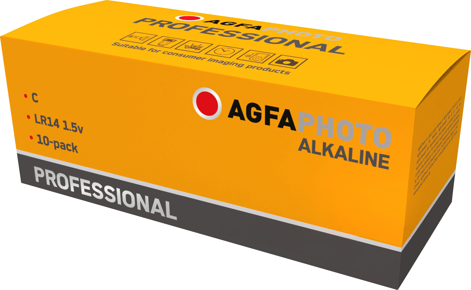 Agfaphoto Batterie Alkaline, Baby, C, LR14, 1.5V Professional, Retail Box (10-Pack)