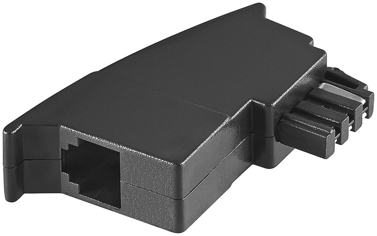 Goobay TAE Telefon Adapter Stecker - TAE-F-Stecker > RJ11-Buchse (6P4C)