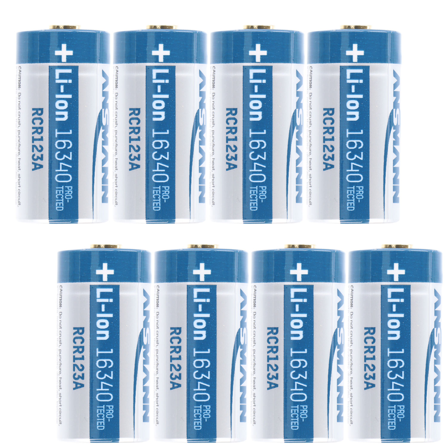 8 Stück CR123 A Li-Ion Akku mit 3,7 Volt, 700mAh Kapazität inkl. Akkubox ideal für Überwachungskamera Arlo, LED-Taschenlampen