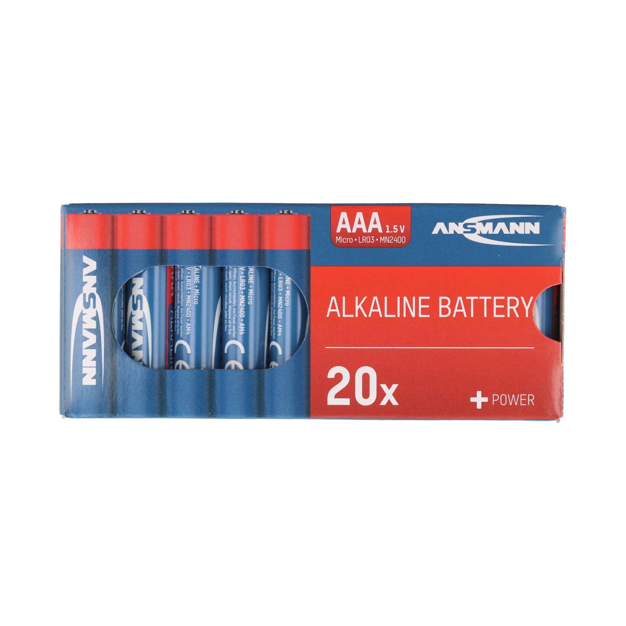 Ansmann Red Alkaline LR03 Micro AAA Batterien 20er Kartonbox, 1,5 Volt