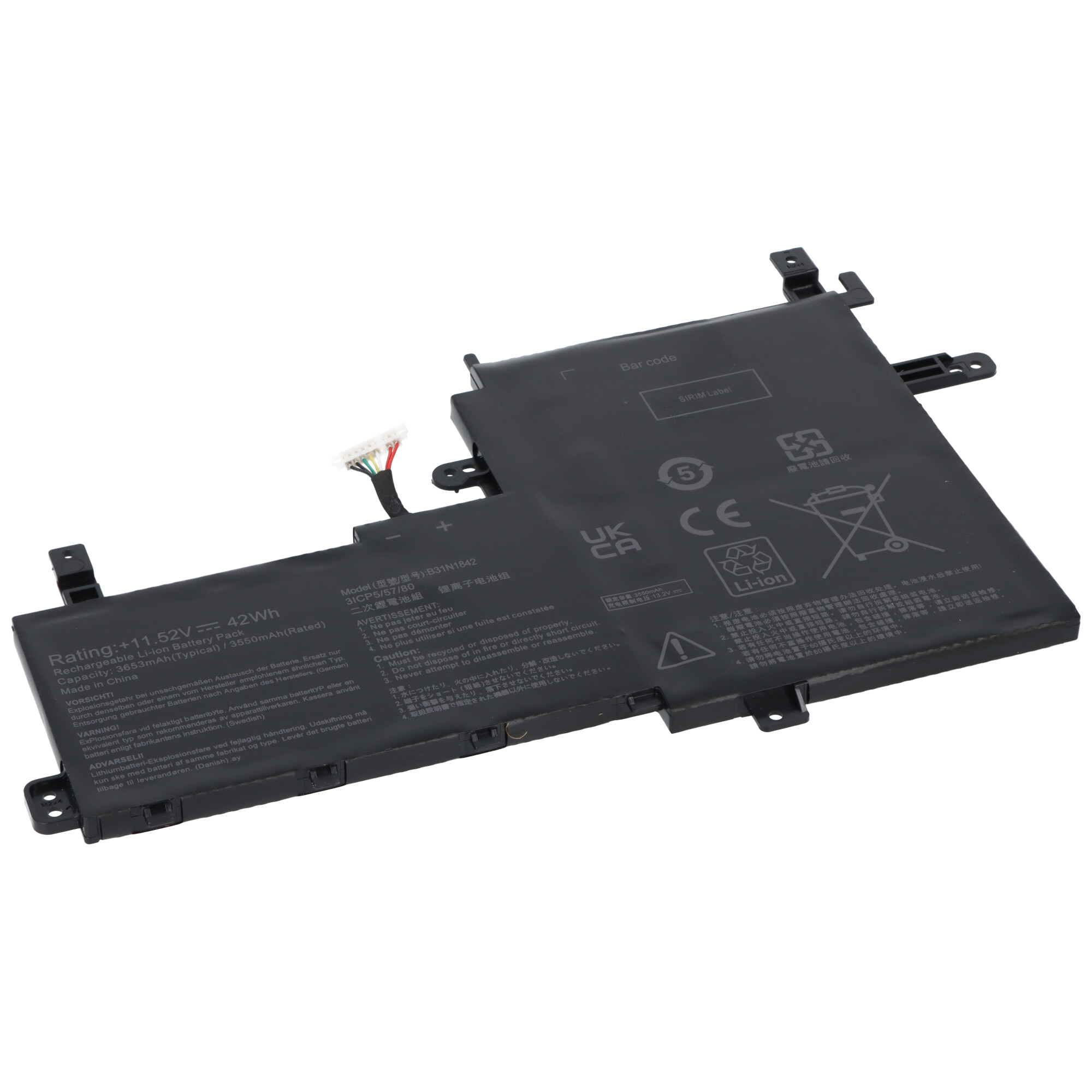 Akku passend für Laptop Asus VivoBook S15 S531FA VivoBook 15 M513 Typ B31N1842 - 11,52V - 3550 mAh