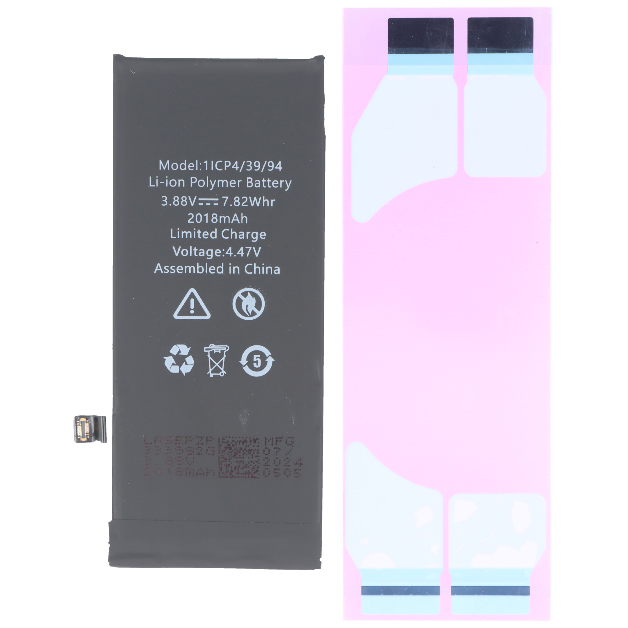 Akku passend für Apple iPhone SE 2022, Li-Polymer, 3,88V, 2018mAh, 7,8Wh, w/o Werkzeuge