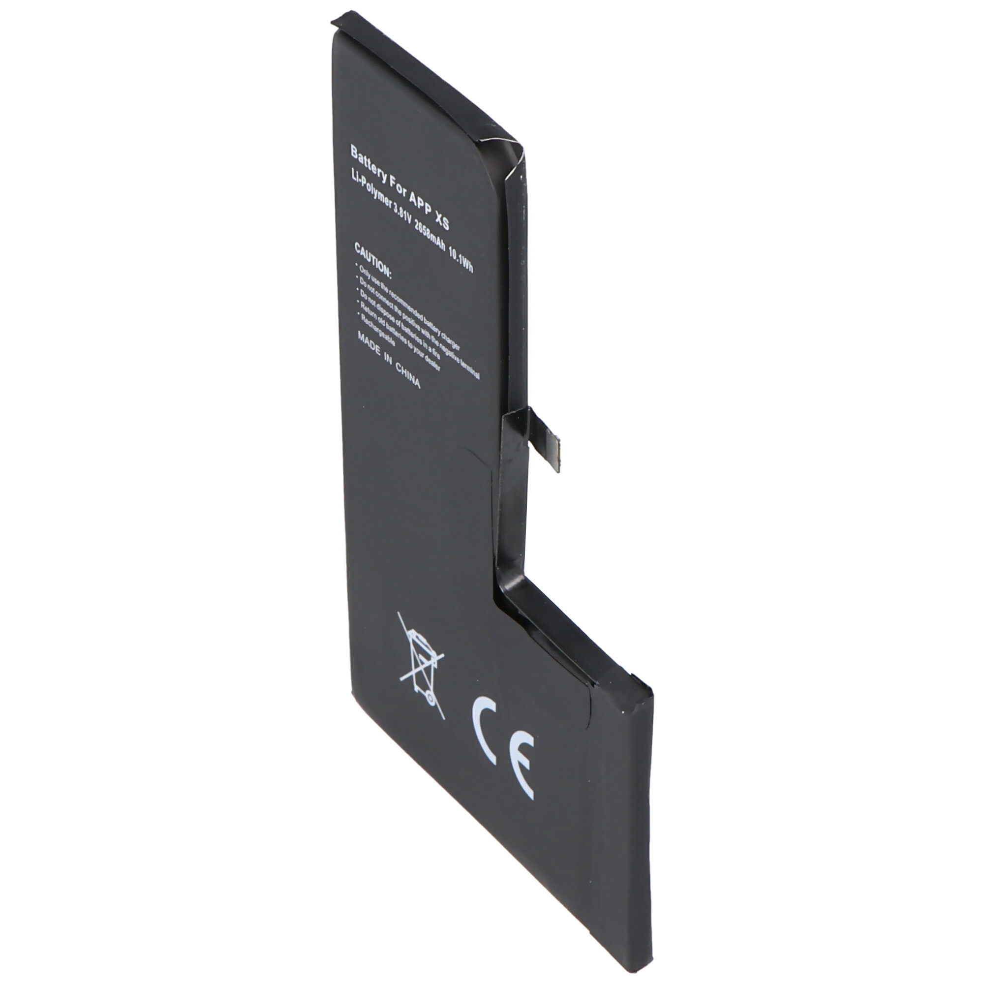 Akku passend für Apple iPhone XS, Li-Polymer, 3,81V, 2658mAh, 10,1Wh, built-in, ohne Werkzeug - without battery health information