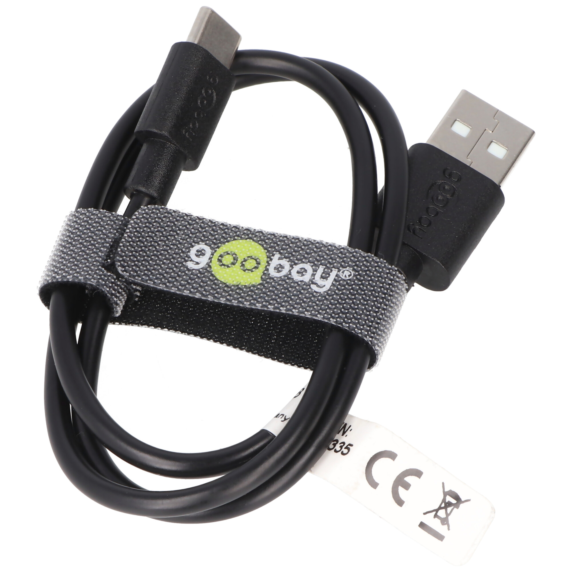 USB-C Lade- und Synchronisationskabel für alle Geräte mit USB-C Anschluss, 0,5 Meter Schwarz