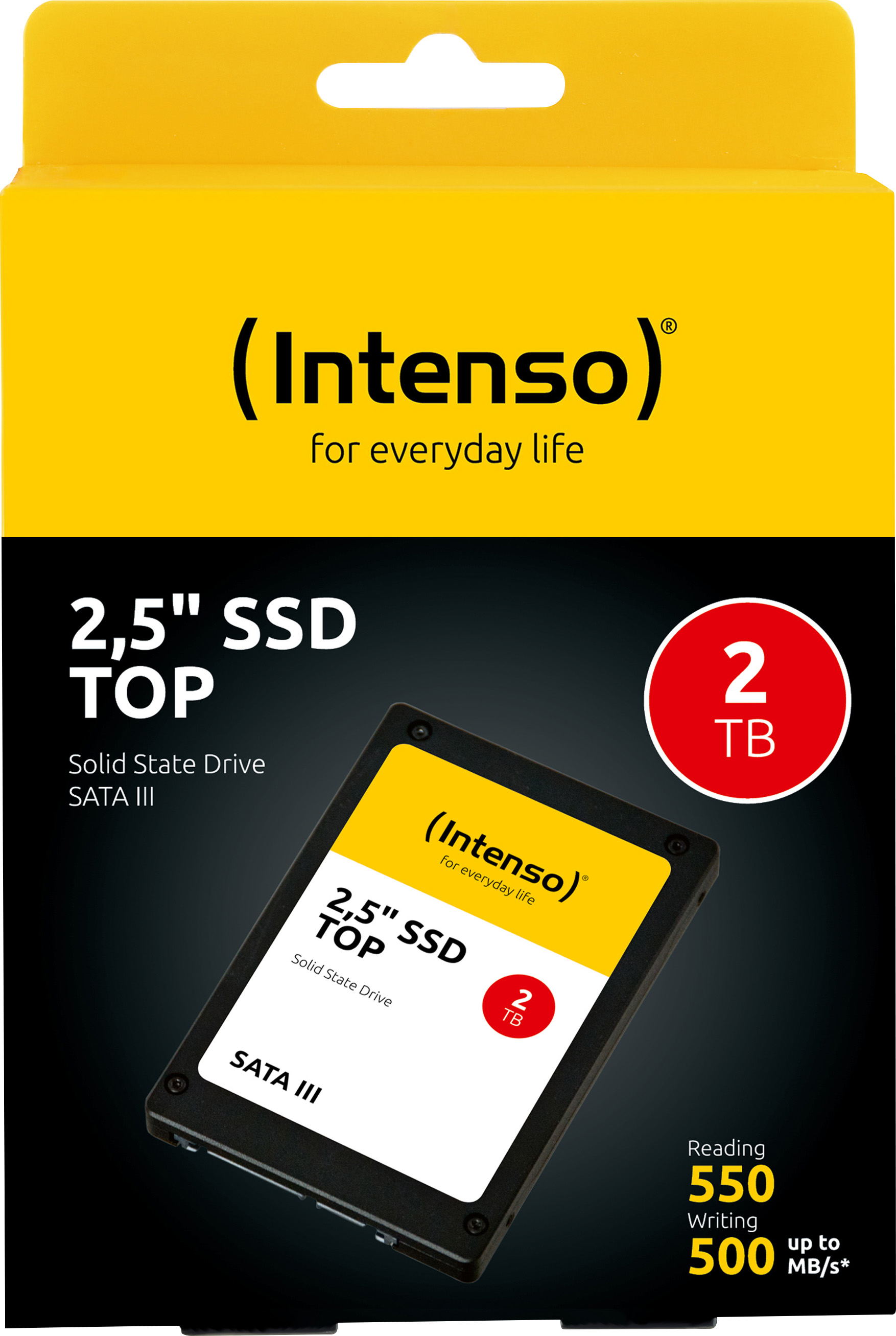 Intenso SSD 2TB, SATA-III, 6.35cm (2.5''), Top (R) 550MB/s, (W) 500MB/s, Retail