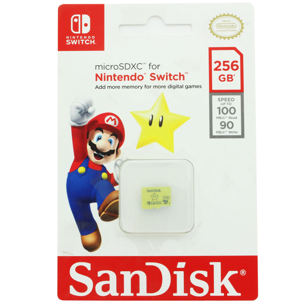 SanDisk MicroSDXC Speicherkarte für Nintendo Switch mit 64, 128 oder 256GB