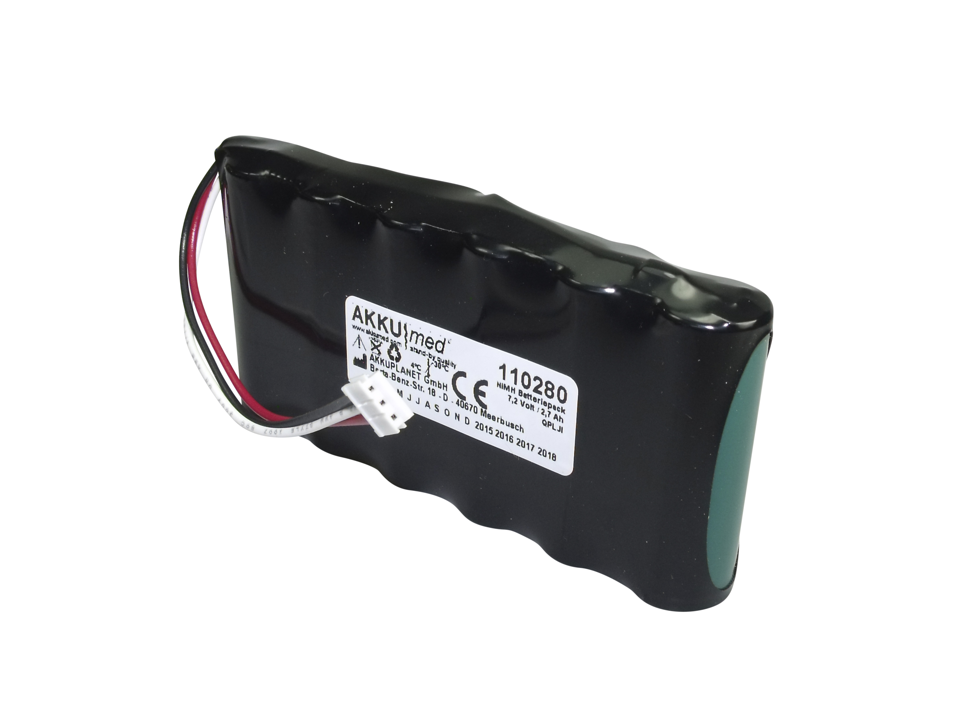NiMH Akku passend für Criticare OxiMeter Poet LT Plus, 507NJC BP, 602-14 7,2 Volt 2,7 Ah CE Konform
