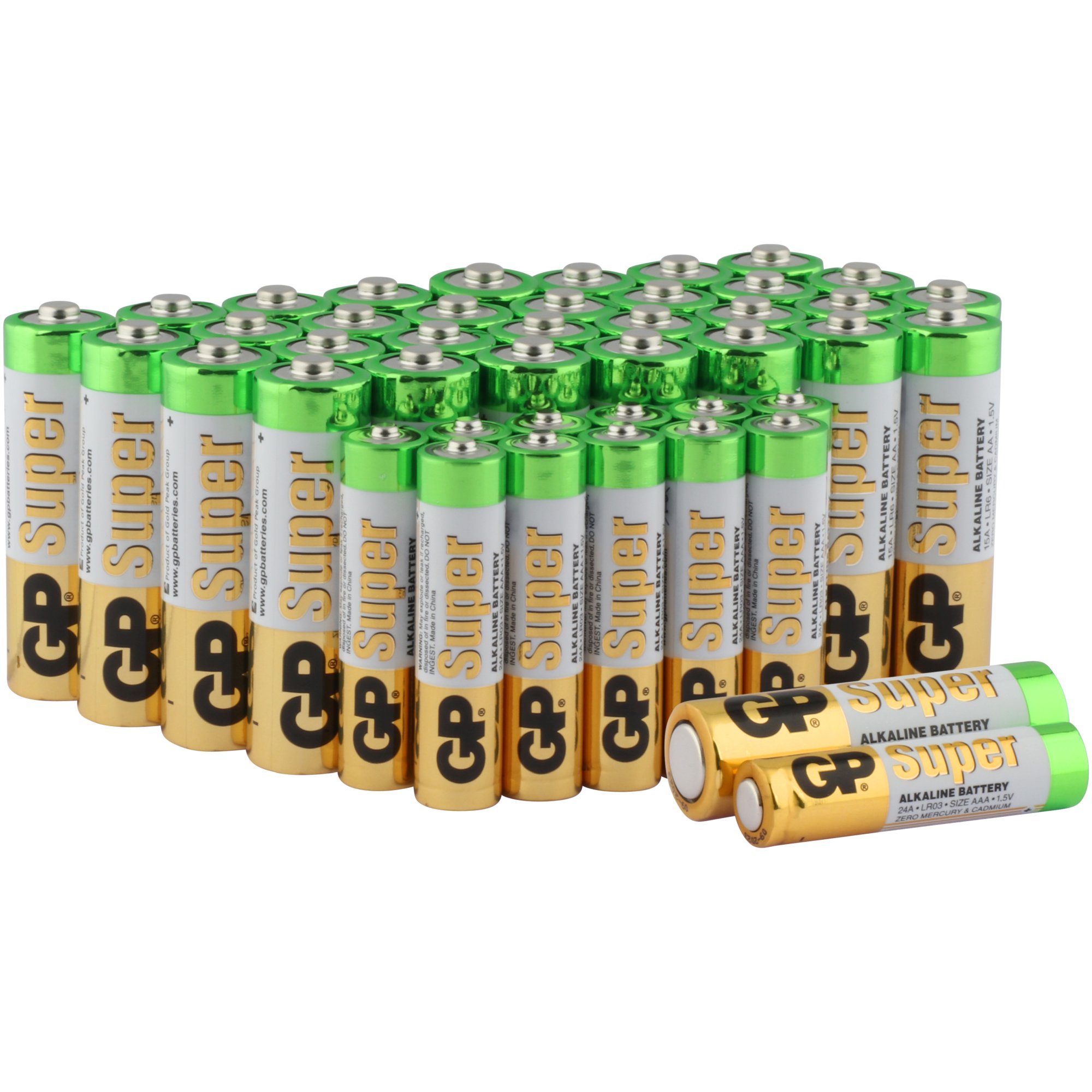 AAA Micro Batterie GP Alkaline Super 1,5V 12 Stück, AA Mignon Batterie GP Alkaline Super 1,5V 32 Stück