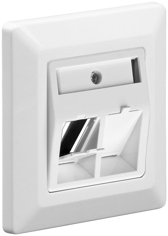 Goobay 2-fach Einbaurahmen für Keystone Jacks - für 2x RJ45 SNAP-IN Module