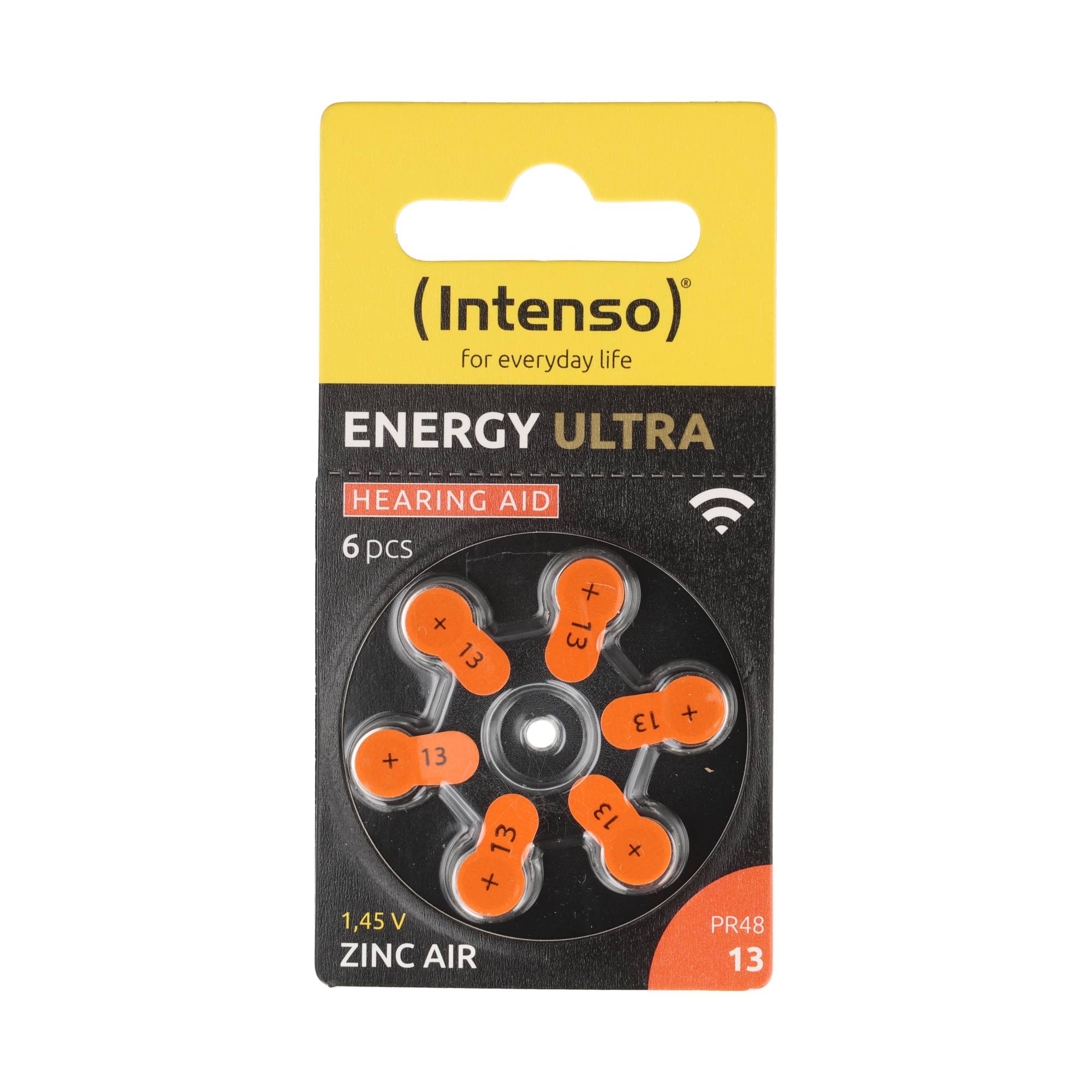 Intenso Hörgeräte-Batterie „Energy Ultra“ – A13 / PR48, 1,45 Volt (6er Pack)