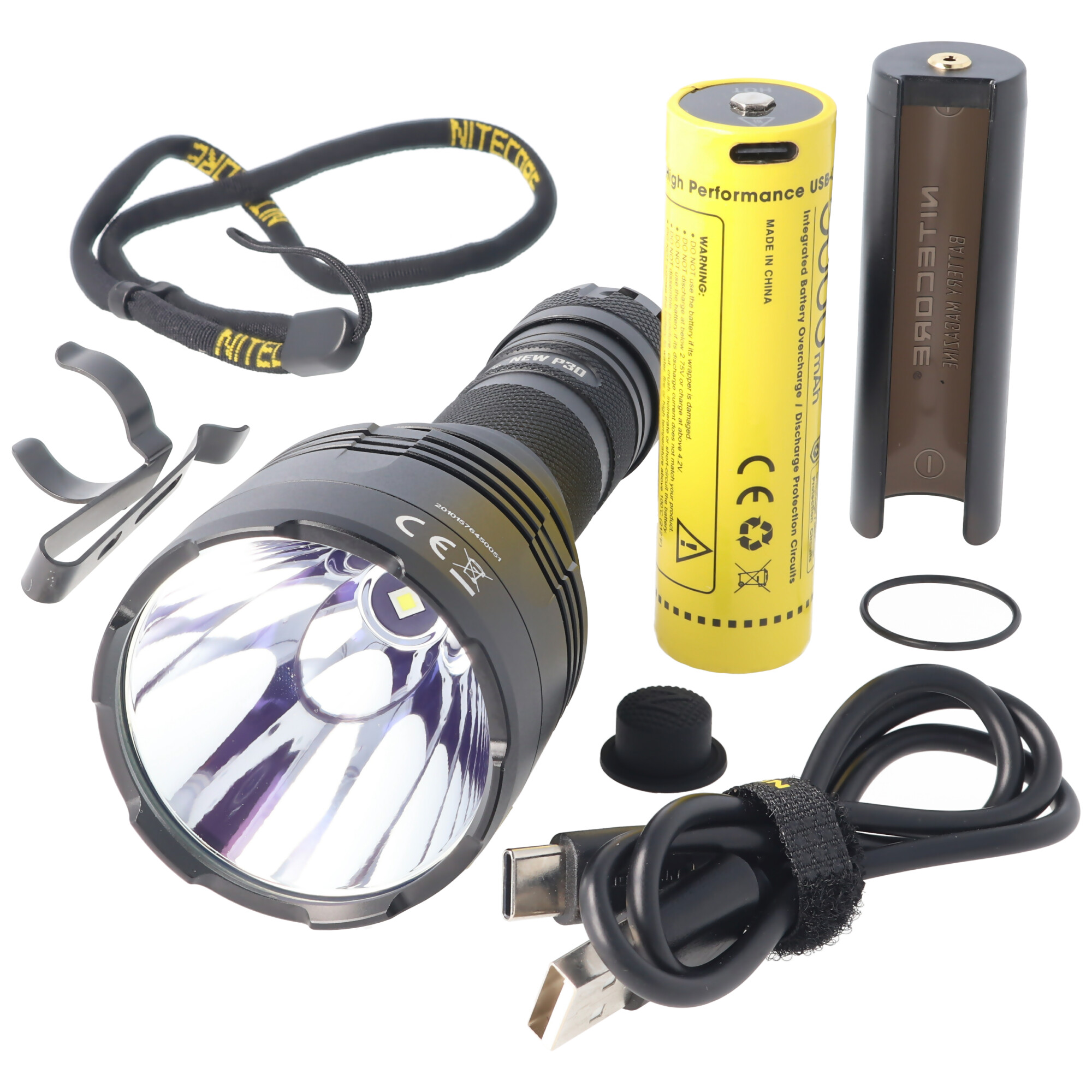 Nitecore LED-Taschenlampe Neu P30 inklusive 5000mAh NL2150R Akku