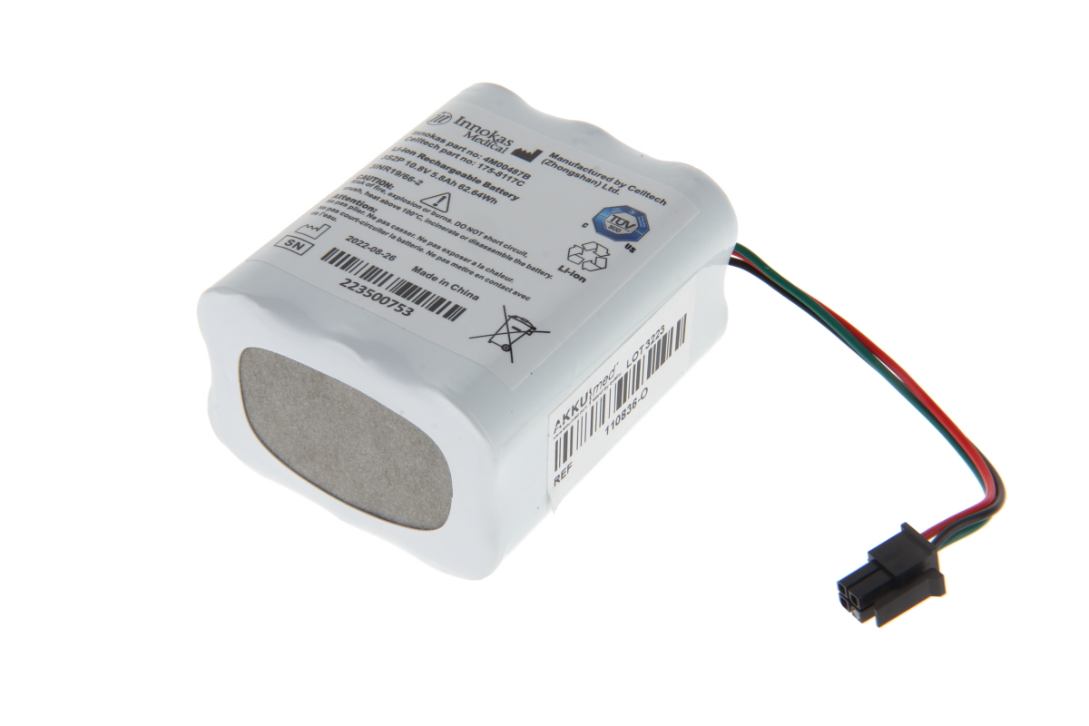 Original Li Ion Akku für GE Monitor Carescape Dinamap VC150 - Typ 5923790 vorher 5835030 - 10,8 V 5800 mAh 66x55x38 mm