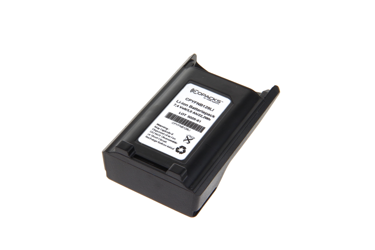 CoPacks Li-Ion Akku passend für Vertex Standard VX821, VX924 - Typ FNB-V129LI-UNI/ AAJ63X001 - 7,4 V 3000 mAh 89x55x28 mm