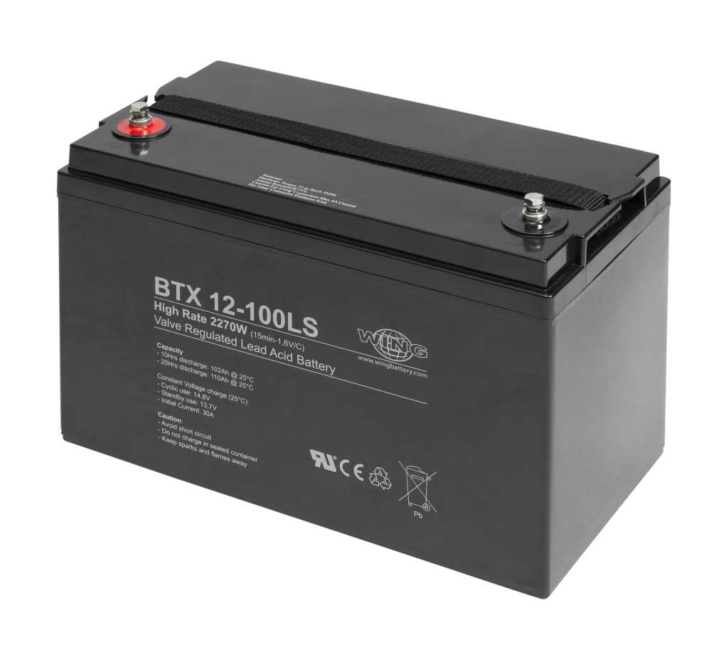 Wing BTX12-100LS 12V 100Ah high rate hochstromfähig Bleiakku AGM Blei Gel Akku