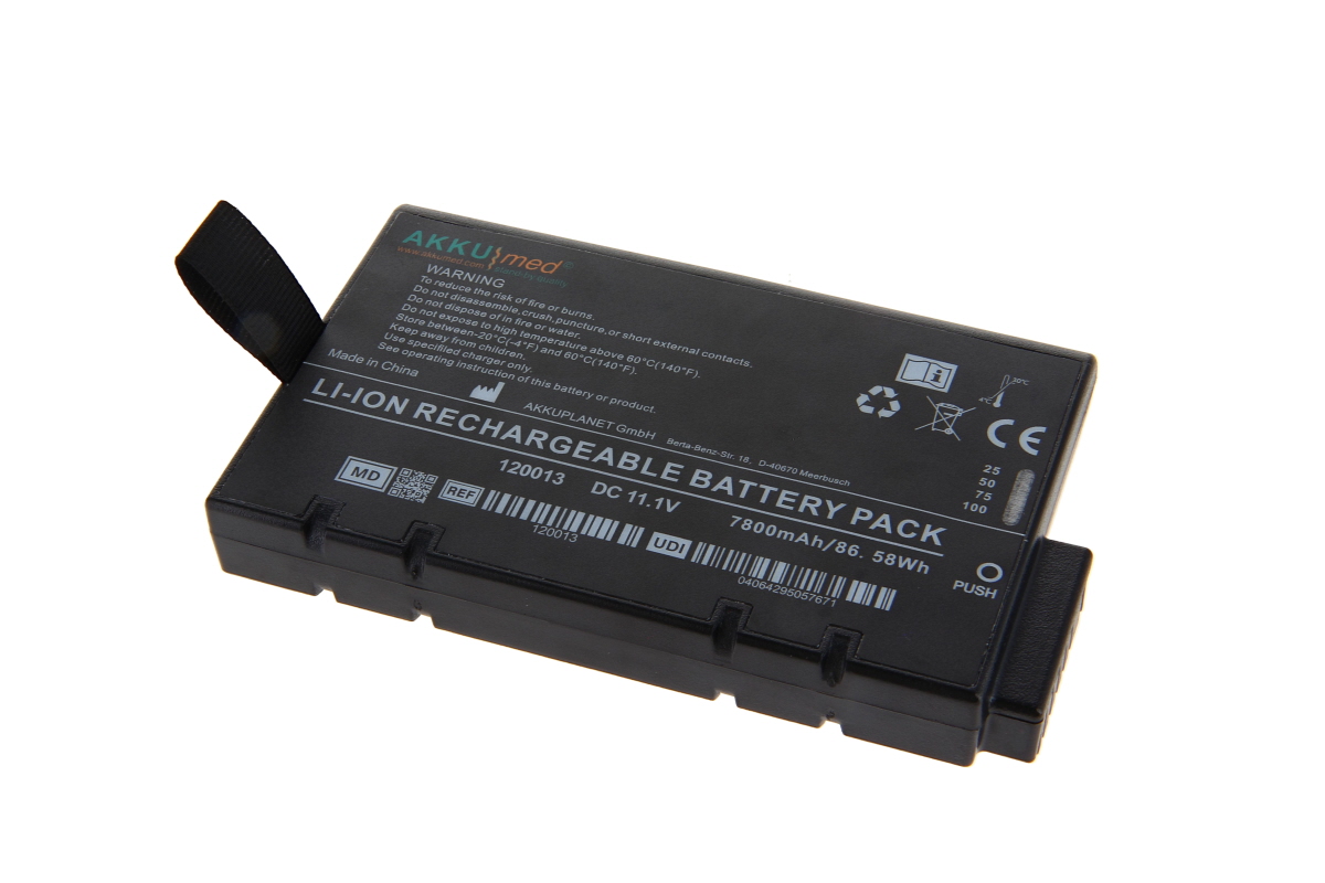 AKKUmed Li Ion Akku passend für Philips Monitor Earlyvue VS30 - Typ 989803199221 - 11,1 V 7800 mAh 148,9x88,9x19,6 mm