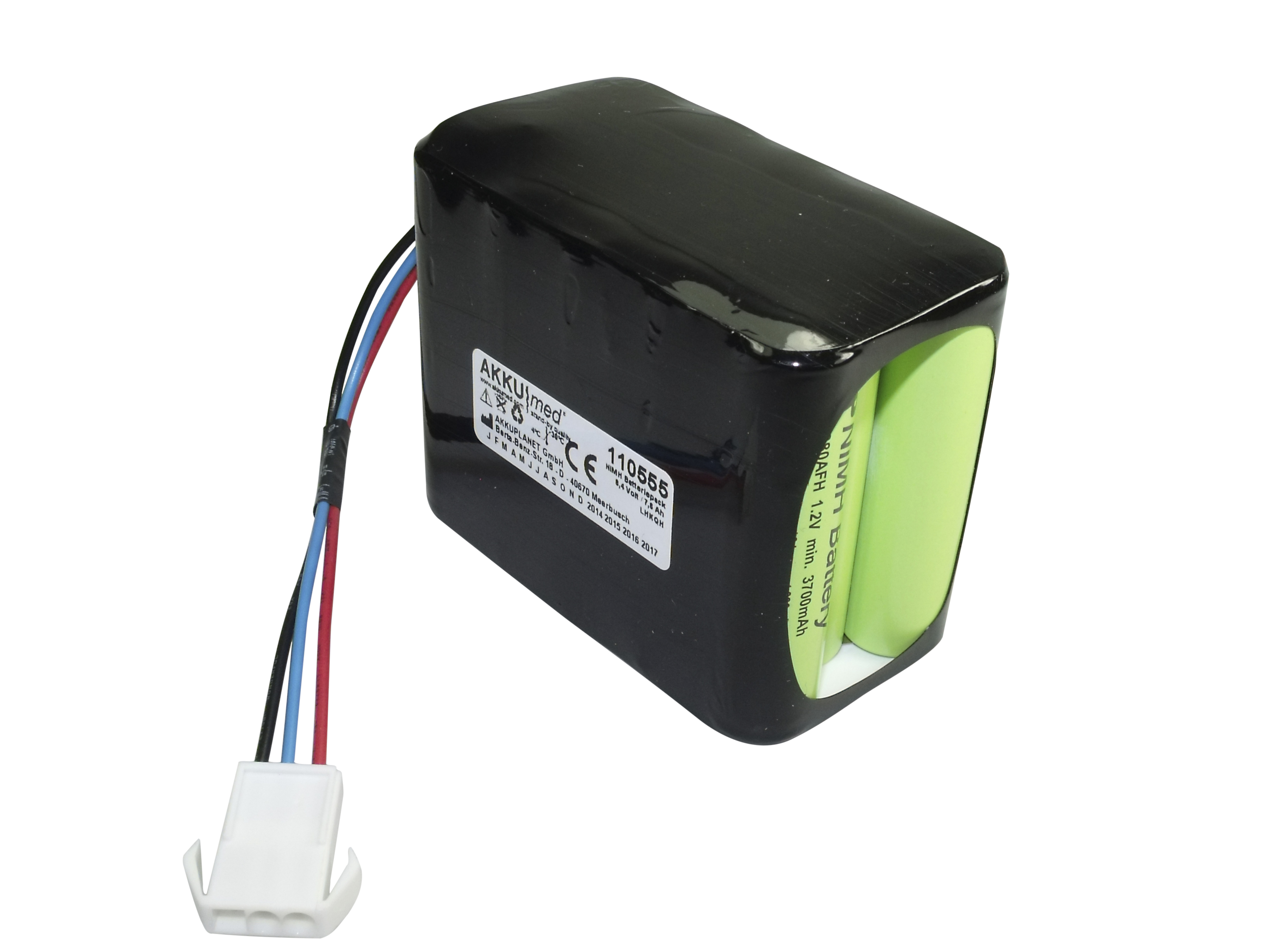 NiMH Akku passend für Huntleigh Monitor Smartsigns Lite Plus Typ Mediana M6021-0 YM100 YM1000 8,4 Volt 7,6 Ah CE Konform