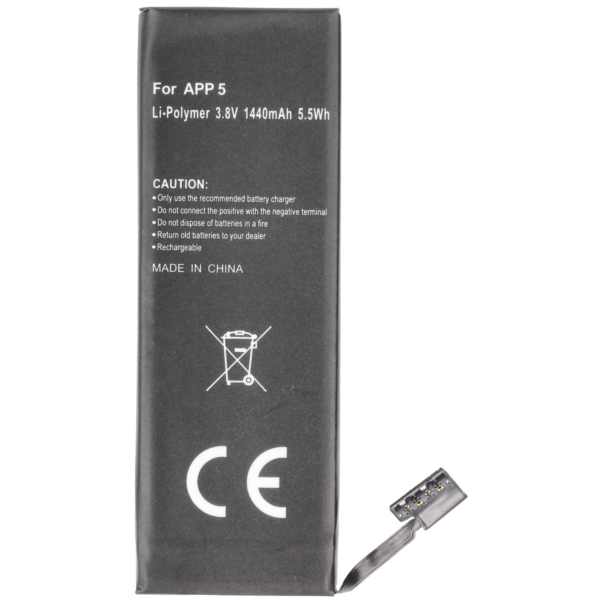 Akku passend für Apple iPhone 5 Li-Polymer Akku 1440mAh ohne Einbauwerkzeug