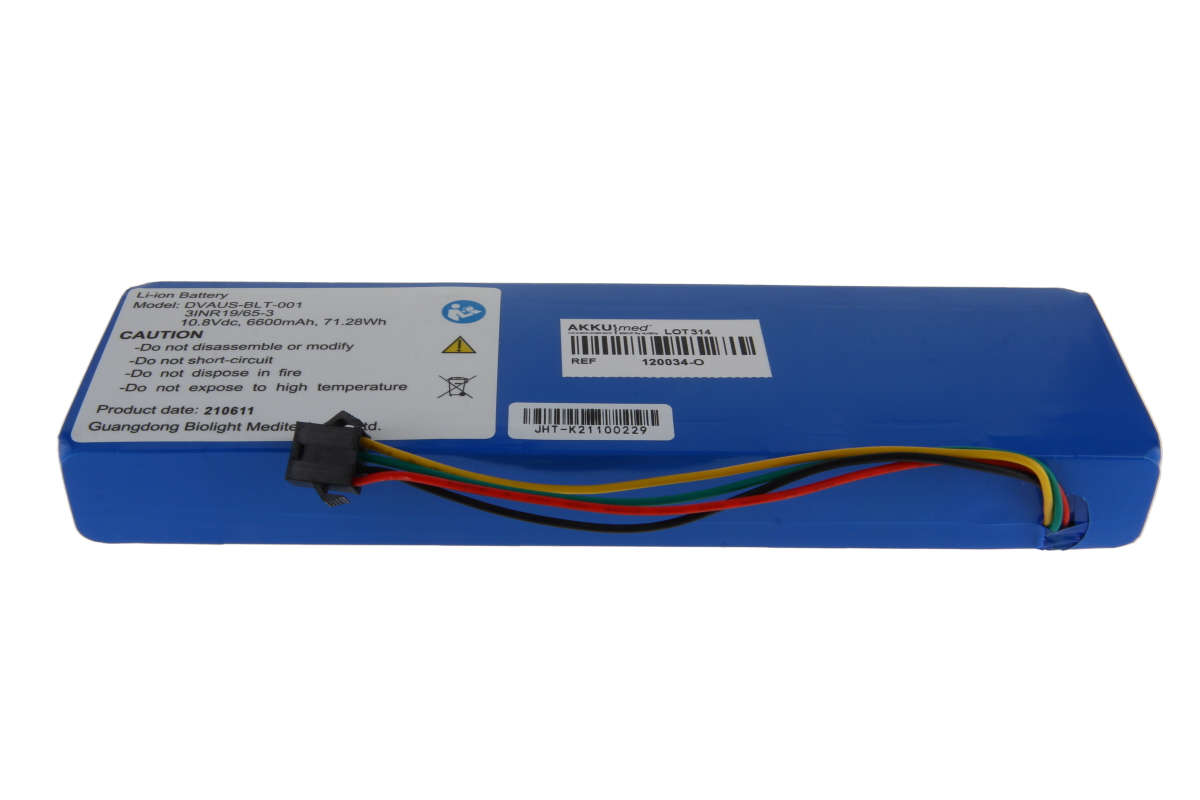 Original Li Ion Akku Riester ri-accu für RVS-100 Monitor - 13322 - 10,8 V 6600 mAh 190,7x23x56,6 mm