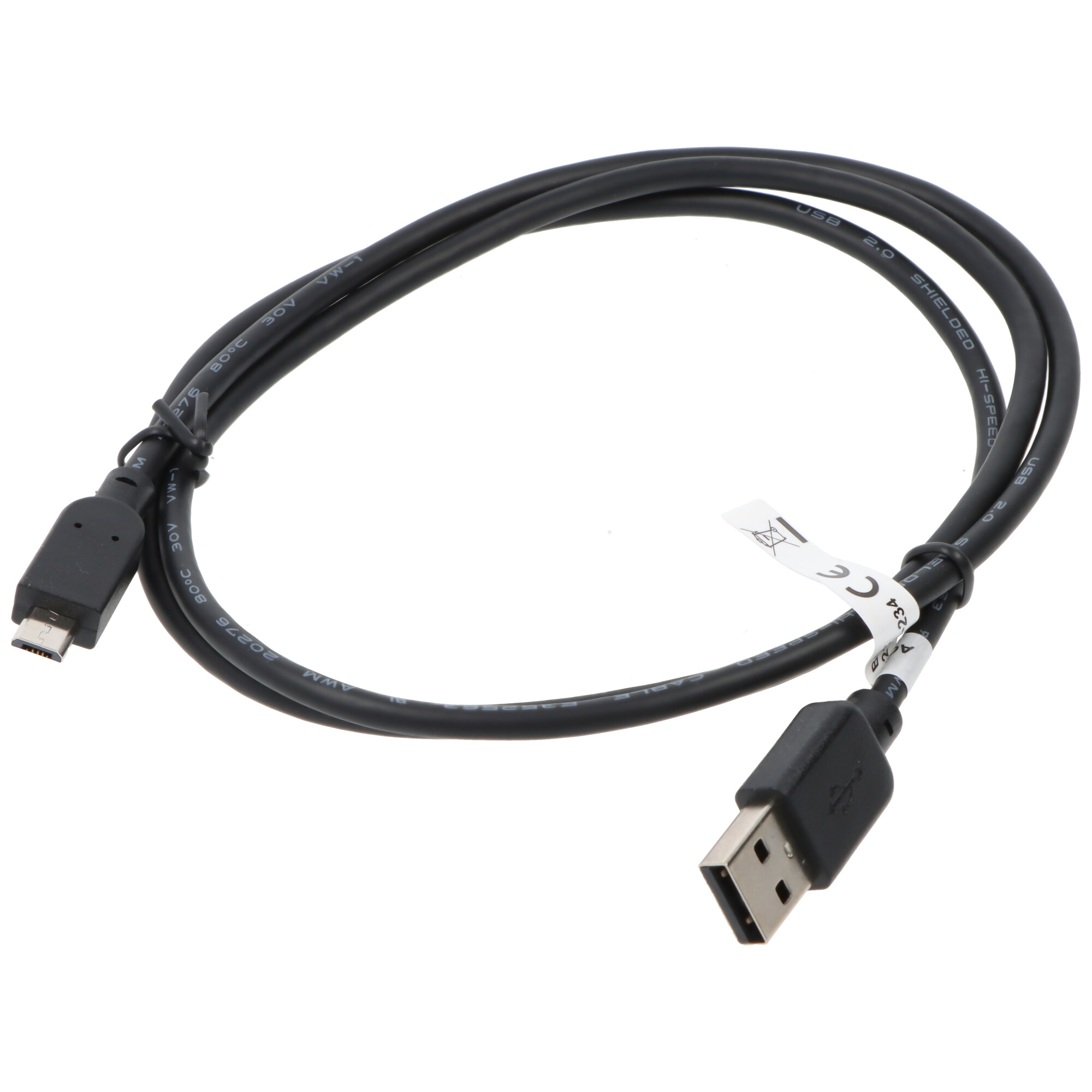 USB 2.0 Hi-Speed Kabel, Schwarz USB 2.0-Stecker (Typ A) > USB 2.0-Micro-Stecker (Typ B)
