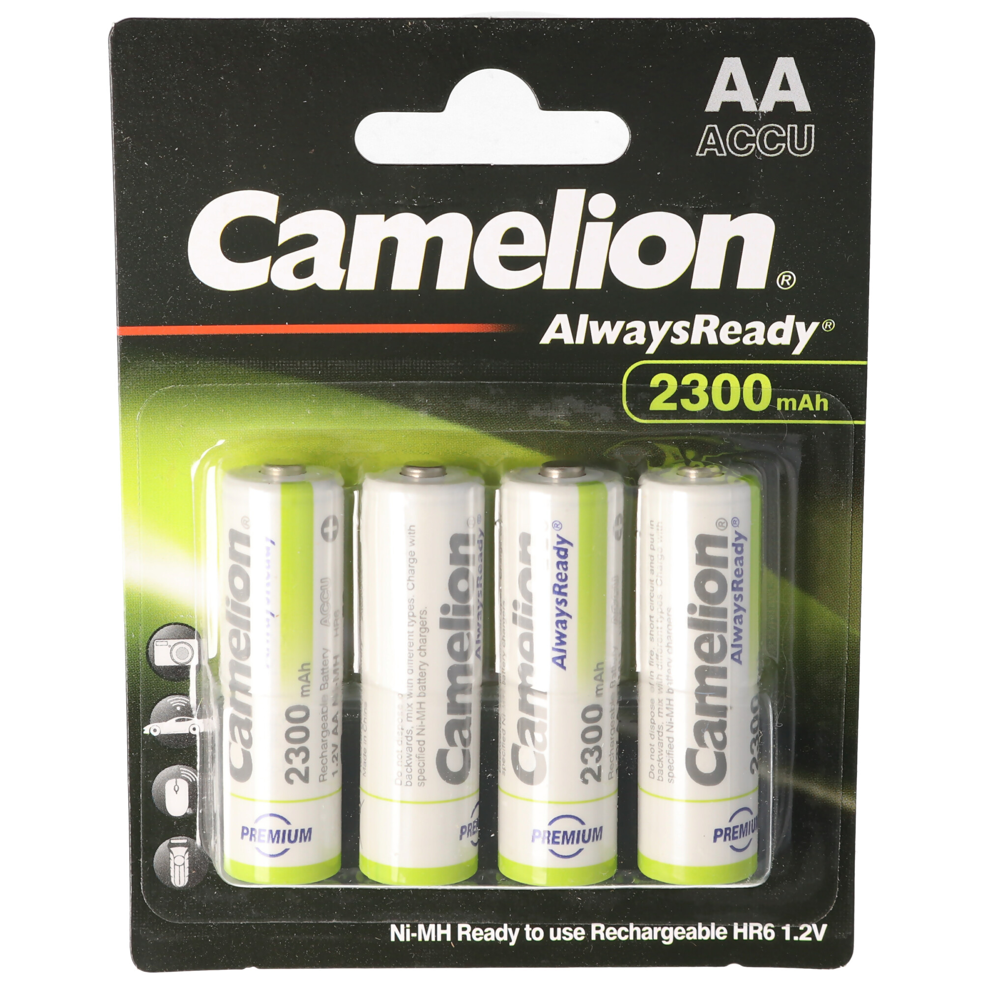 12 Stück Vorteilspack AA, Mignon LR6, HR6, NiMH Akku mit bis zu 2300mAh in 4er Blisterverpackung, Always Ready mit geringer Selbstentladung, Ready to Use Akku