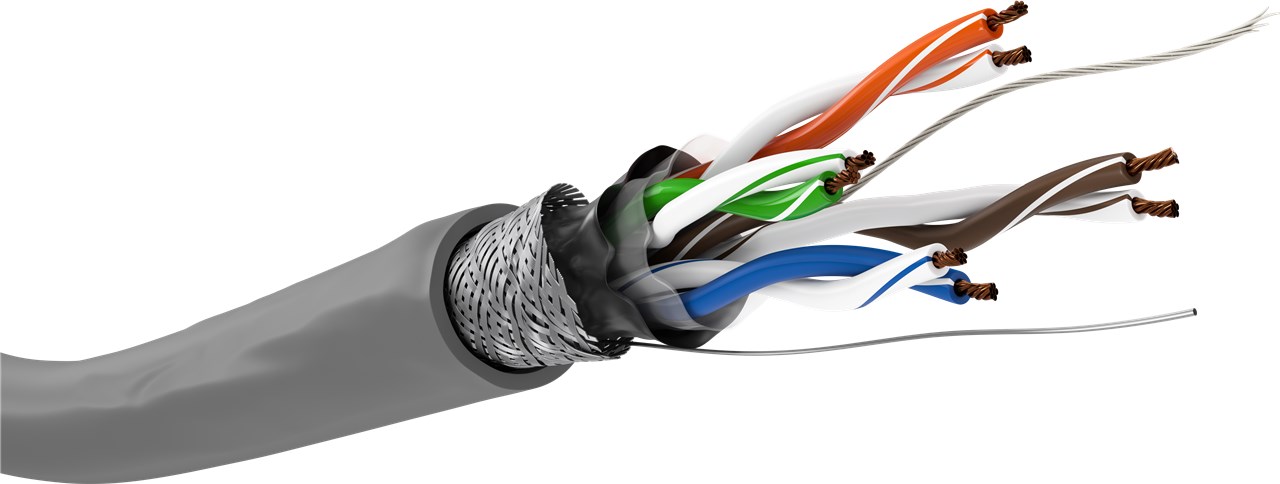 Goobay CAT 5e Netzwerkkabel, SF/UTP, Grau - Kupferkaschierter Aluminiumleiter (CCA), AWG 26/7 (stranded), PVC-Kabelmantel