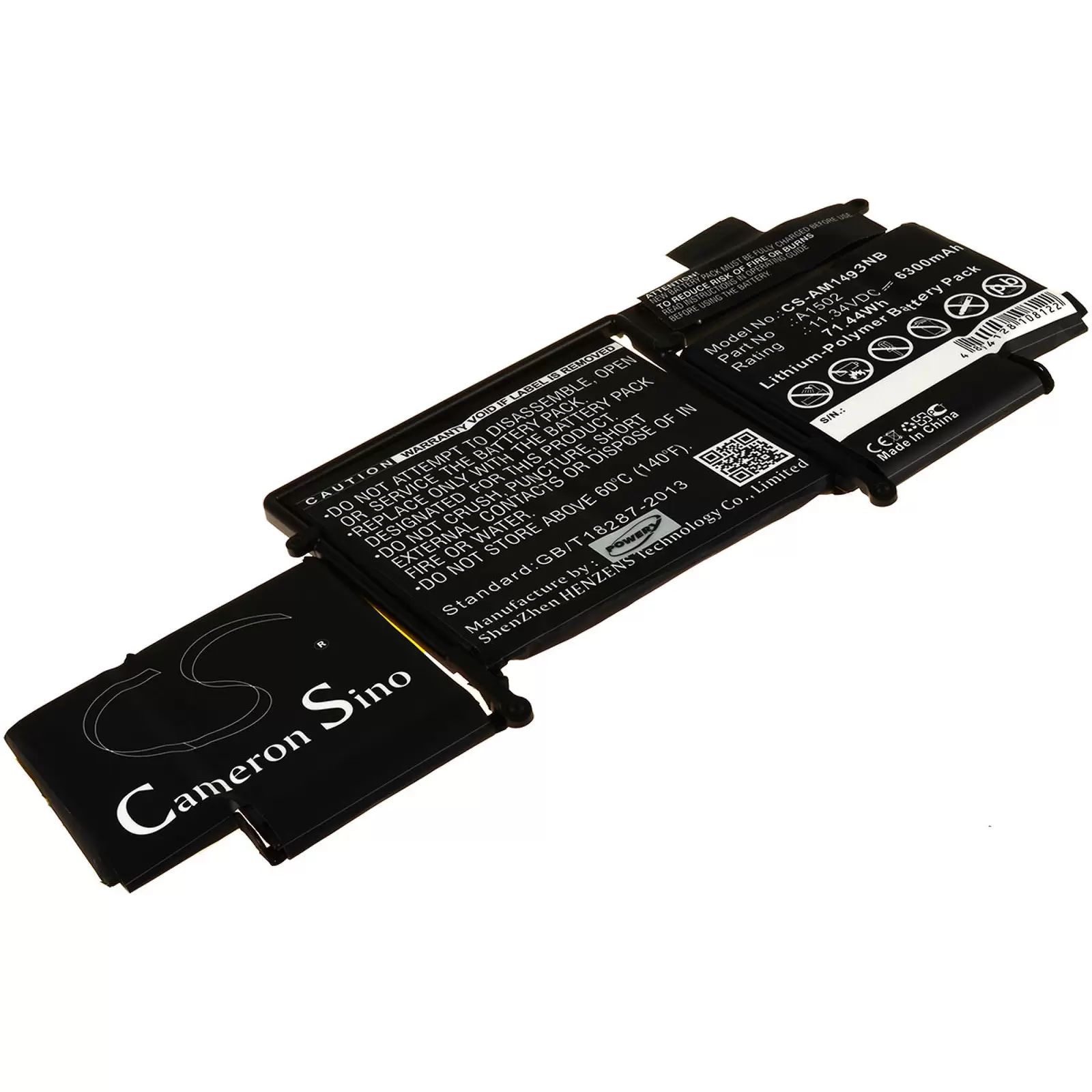 Akku für Laptop Apple MacBook Pro Core i5 2.4 13" / MacBook Pro Core i7 2.8 13" / Typ A1493 / A1502 - 11,34V - 6300 mAh
