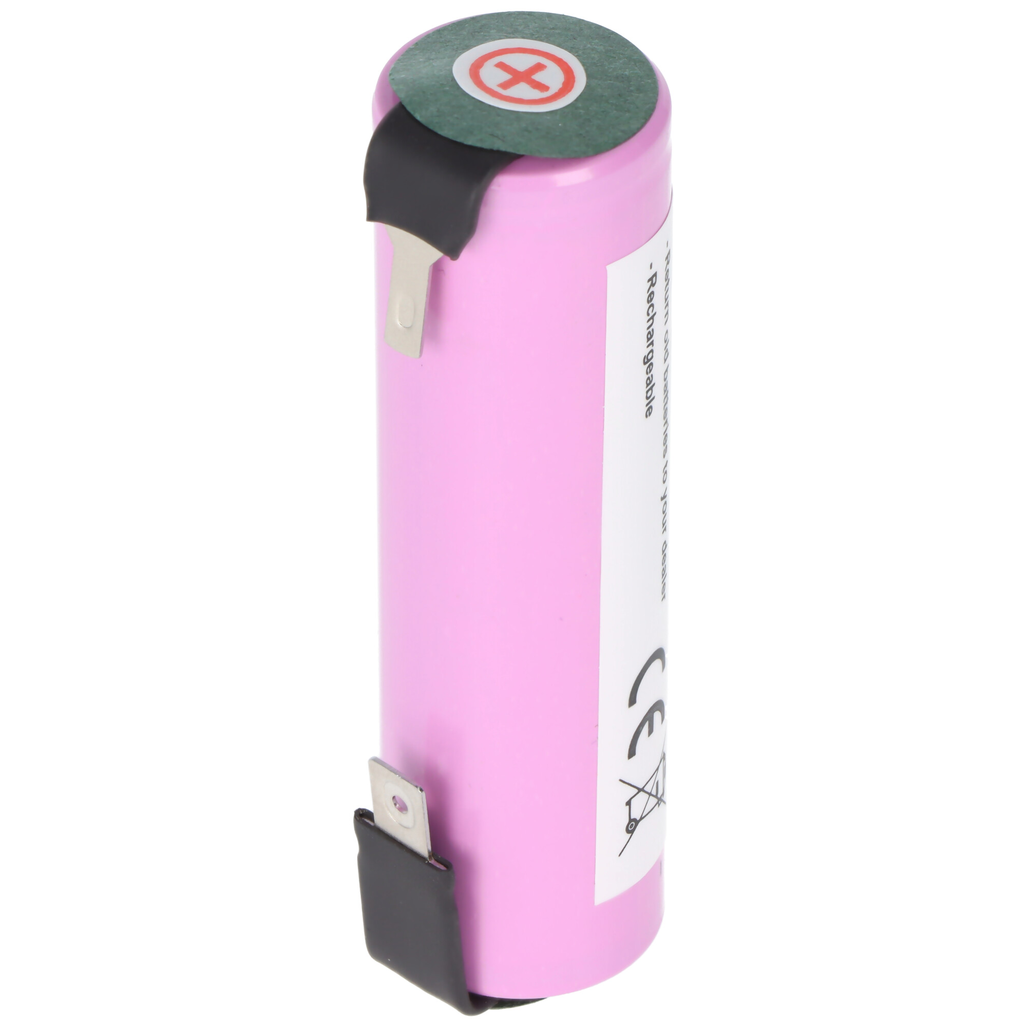 Li-ion Akku 18650 mit Lötfahnen für Garten Akku-Werkzeuge Li-ion, 3,7V, 2600mAh, 9,6Wh