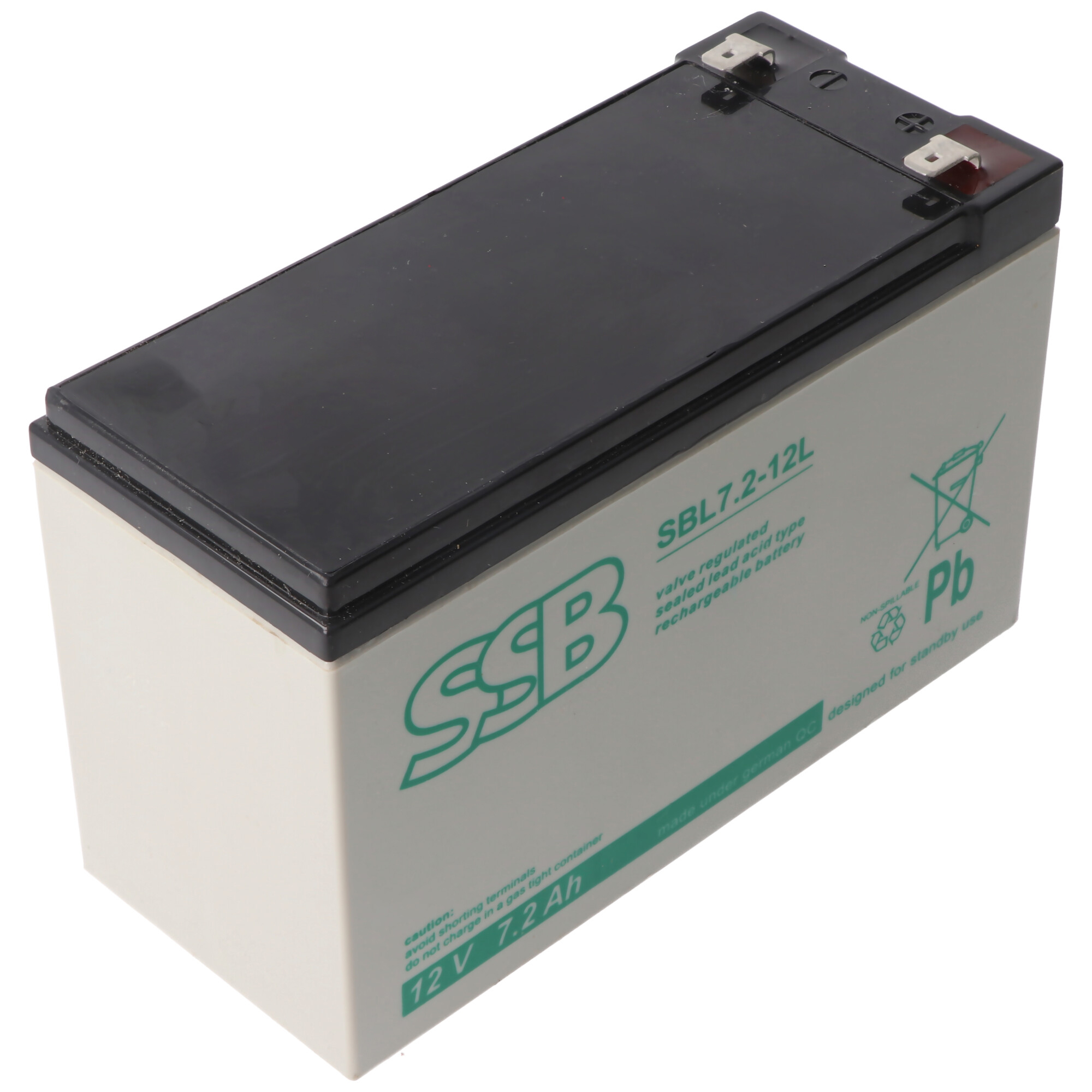 SSB SBL7.2-12L 12V 7,2Ah 6,3mm Faston Bleiakku AGM Blei Gel Akku