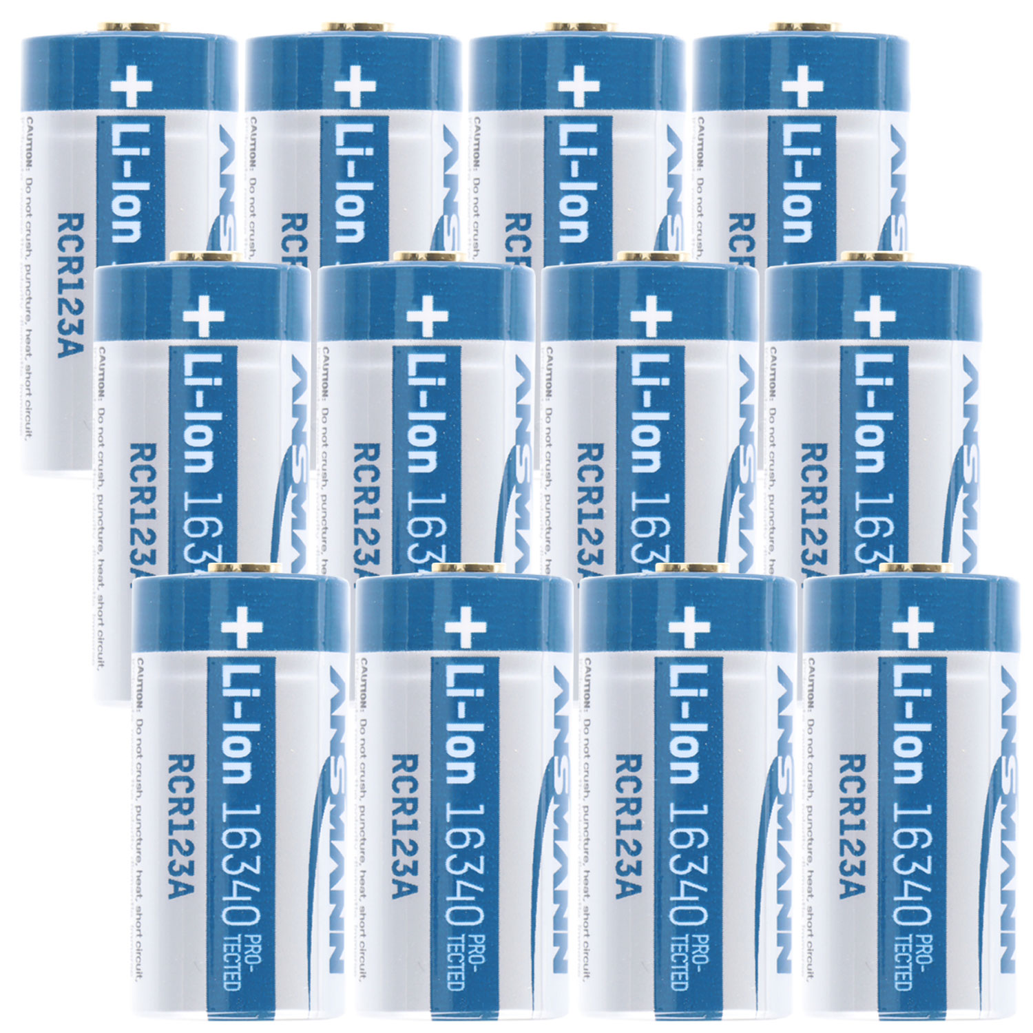 12x CR123 A Li-ion Akku mit 3,7 Volt, 850mAh Kapazität inkl. AkkuBox ideal für Überwachungskamera Arlo, LED-Taschenlampen
