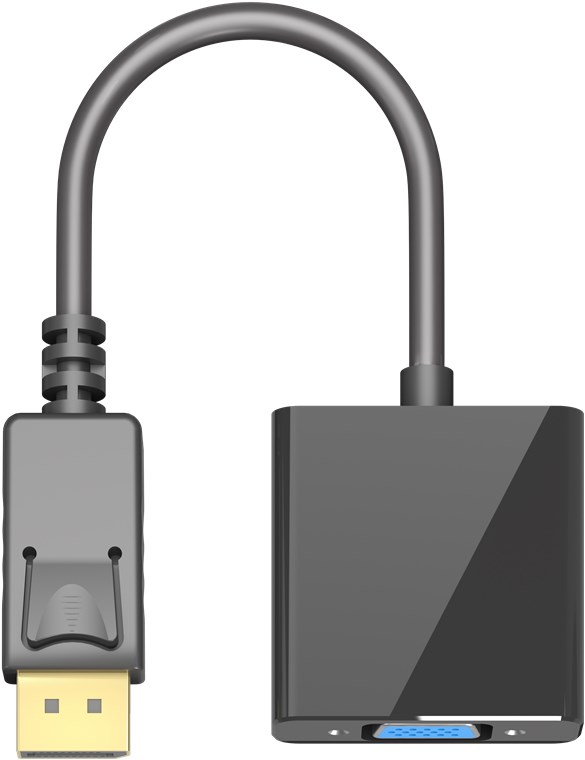 Goobay DisplayPort-auf-VGA-Adapter 1.1, 0,15 m - DisplayPort-Stecker > VGA-Buchse (15-polig)