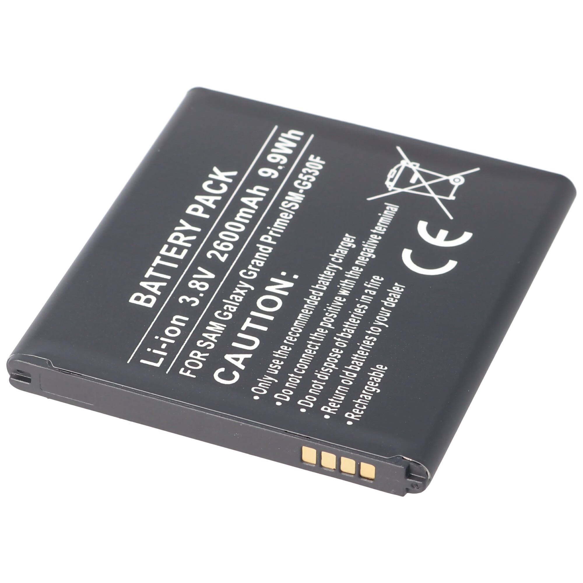 Akku passend für Samsung Galaxy J3 2016, BG530CBU, EB-BG530BB, EB-BG530BBC, 2600mAh ohne NFC