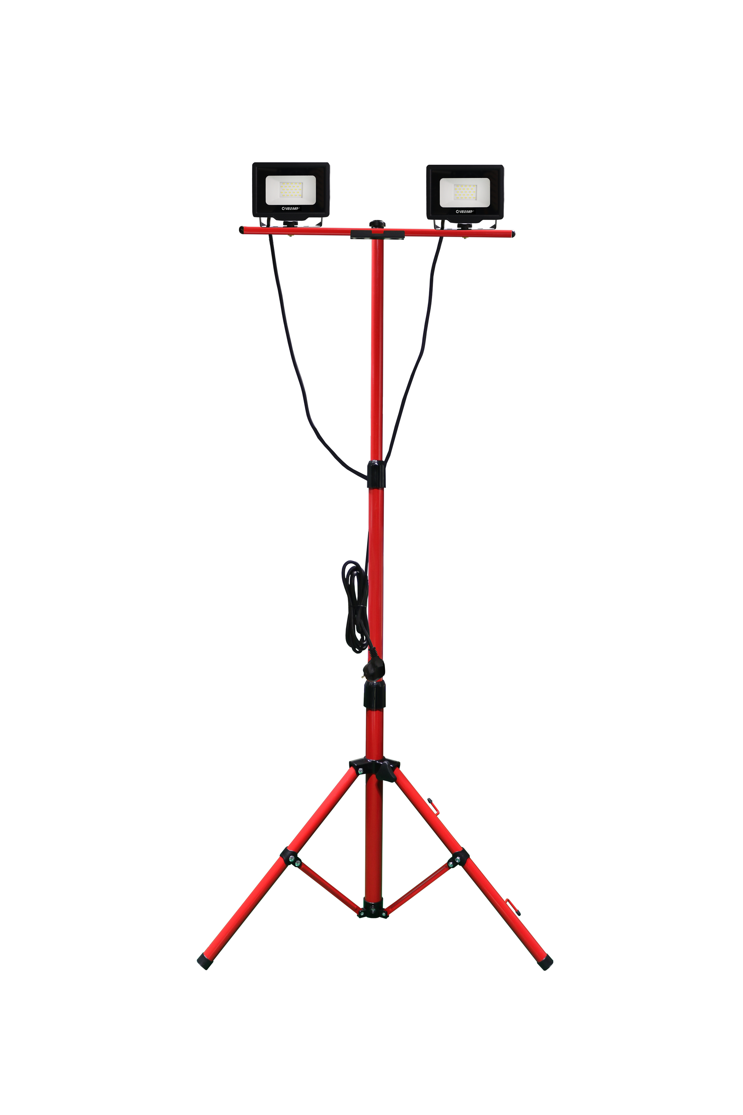 Velamp Arbeitsleuchte Twin Head 2 x 20W LED-Scheinwerfer auf Stativ 3200lm