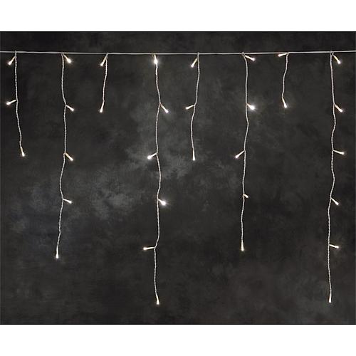 LED Eisregen-Lichterk.200 ww LED 2733-102 weißes Kabel