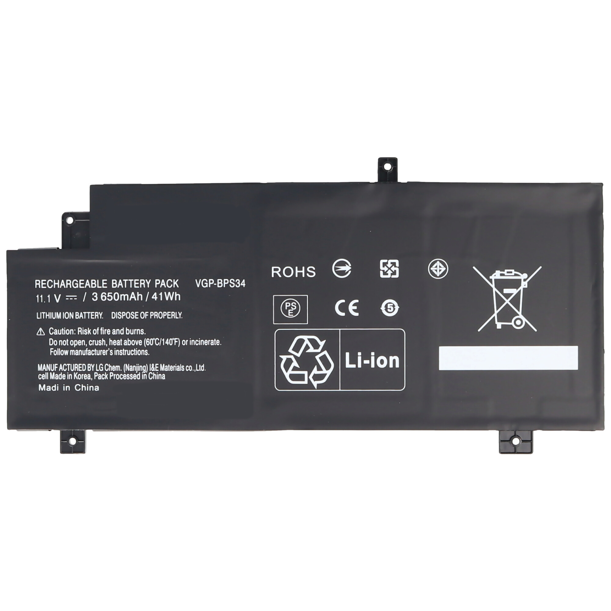 Akku passend für Sony Vaio VGP-BPS34 mit 11,1V und 3600mAh