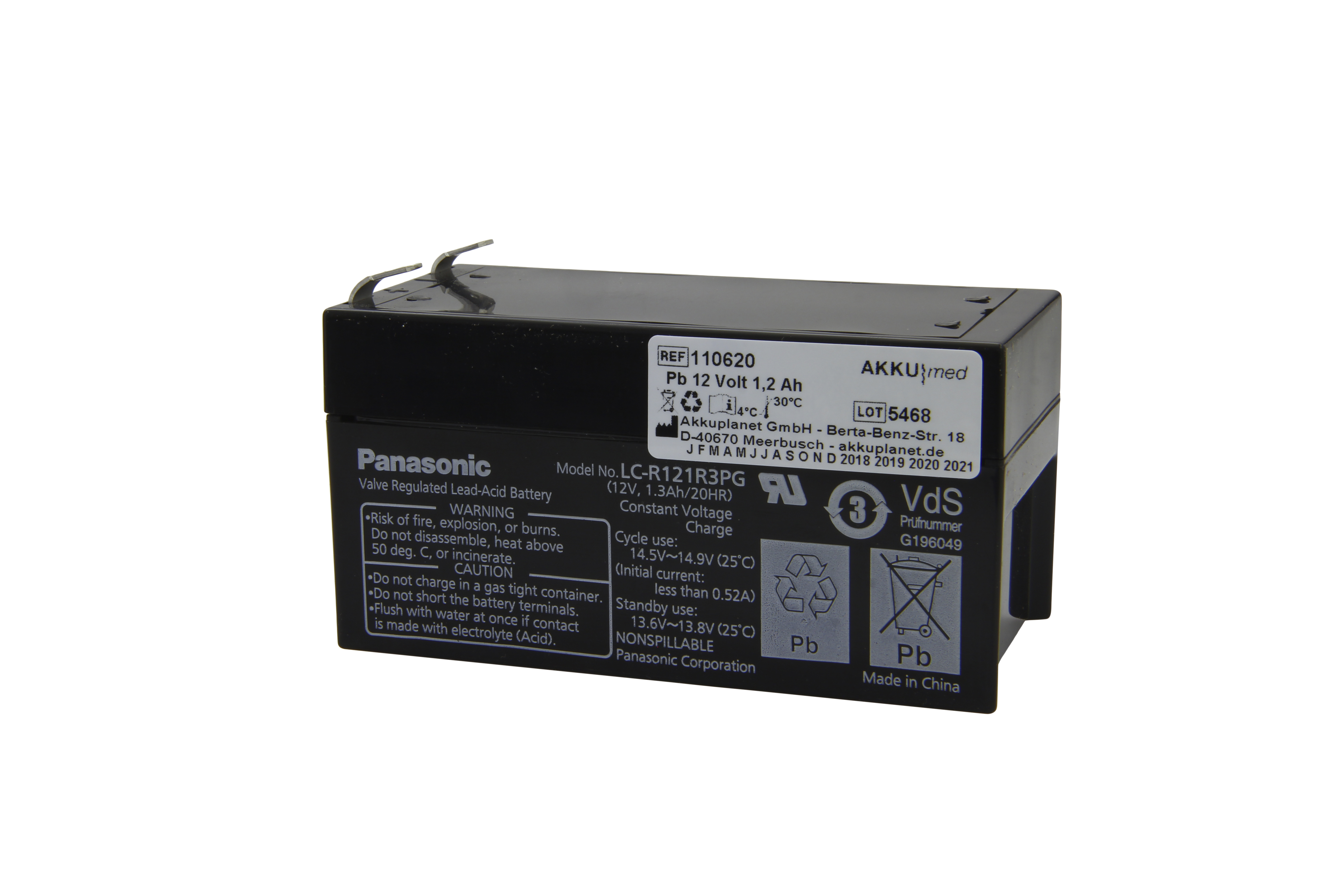 Blei Akku passend für GE Marquette EKG Mac 500 - 12 Volt 1,2 Ah Typ 92916729