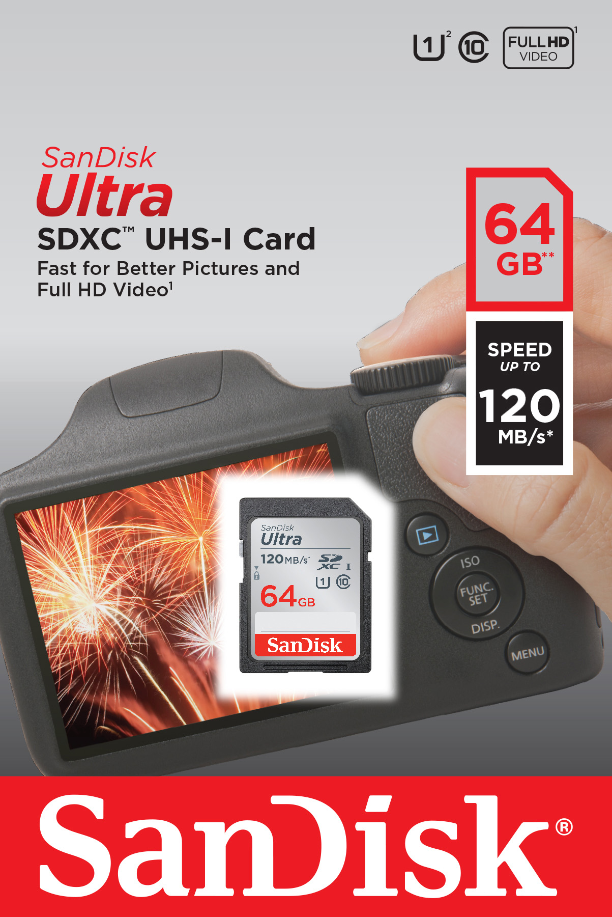 Sandisk SDXC-Card 64GB, Ultra, Class 10, UHS-I (R) 140MB/s, Retail-Blister