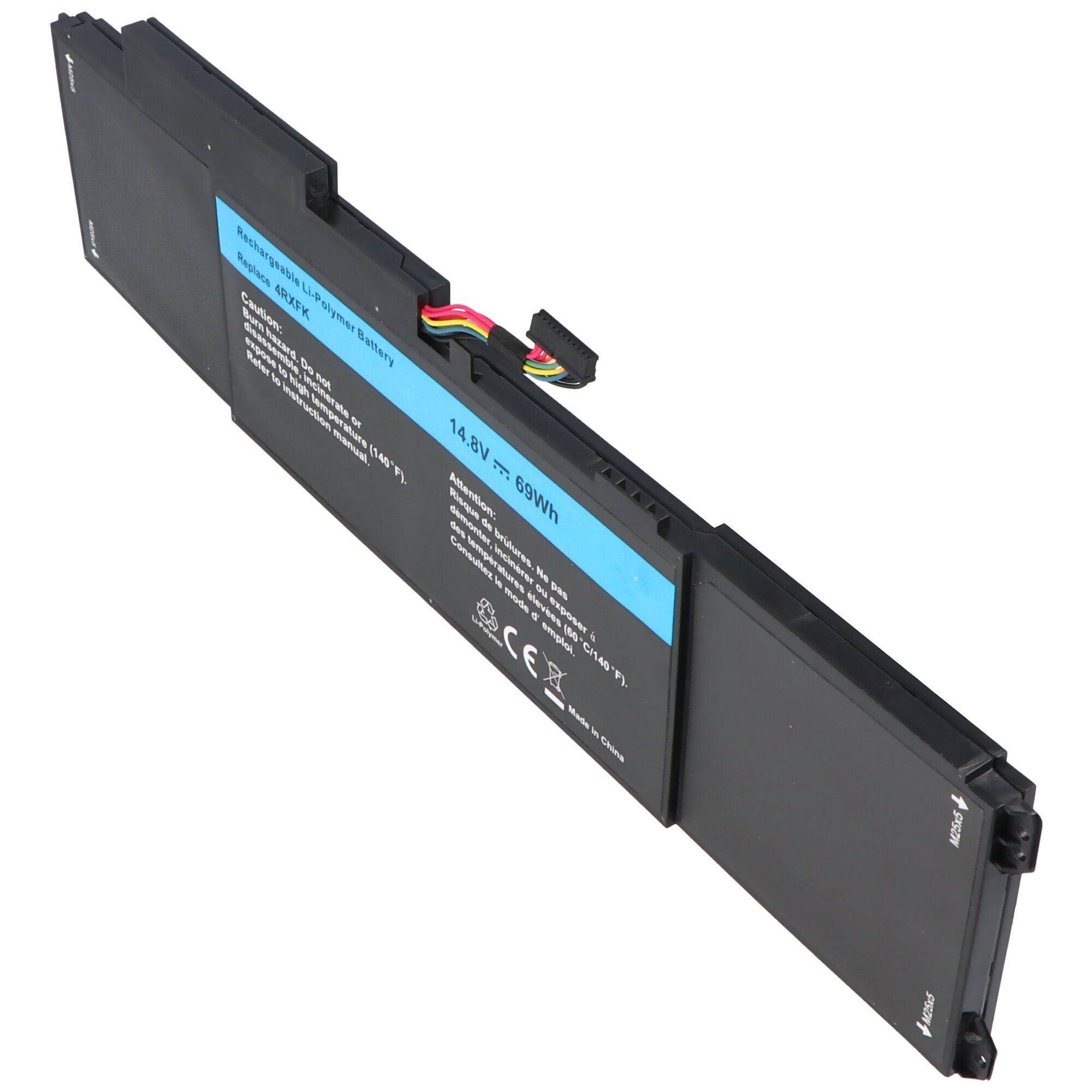 Akku passend für Dell XPS L421x Series, Li-Polymer, 14,8V, 4600mAh, 68Wh, built-in, ohne Werkzeug