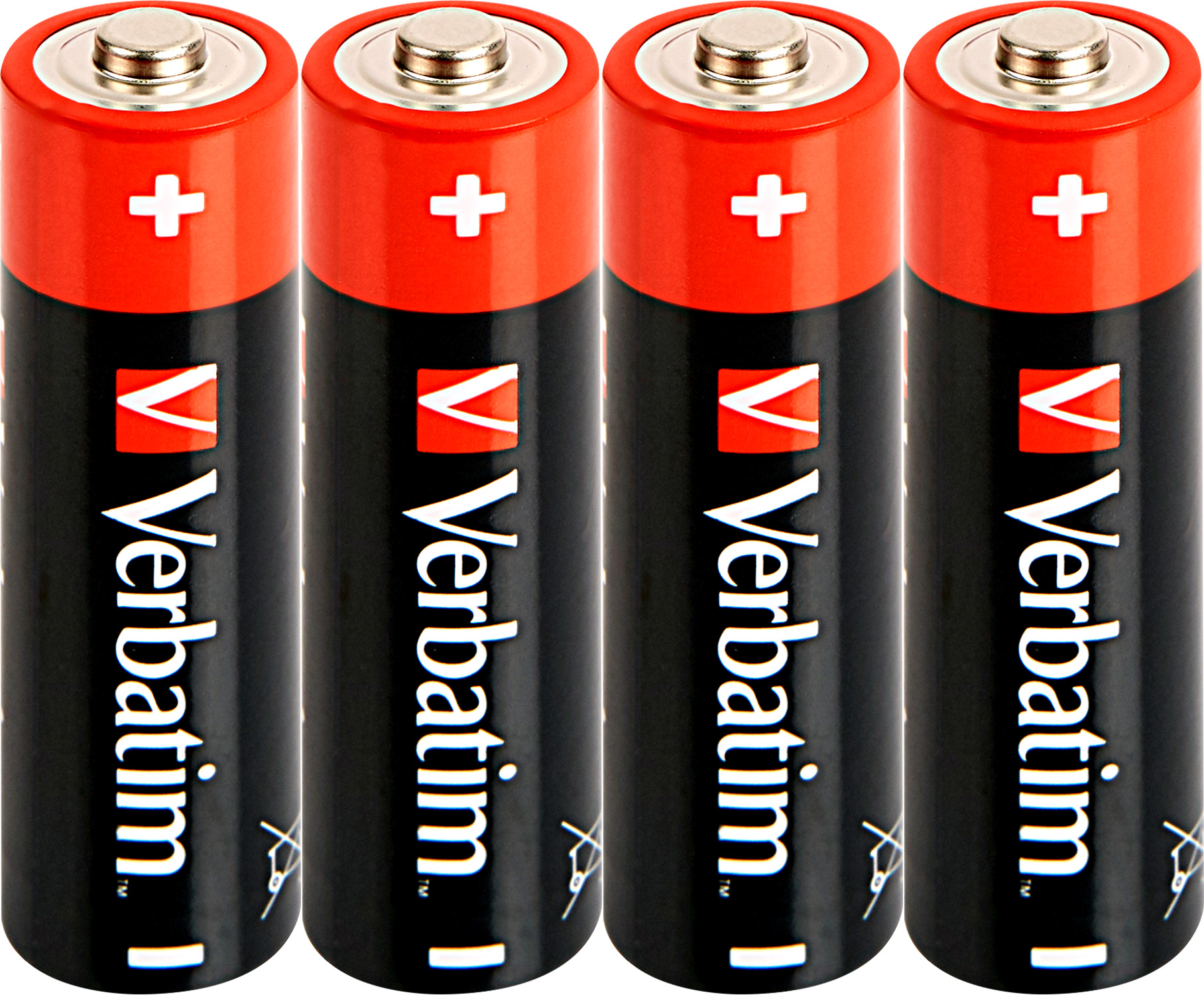 Verbatim Batterie Alkaline, Mignon, AA, LR06, 1.5V Premium, Shrinkwrap (4-Pack)
