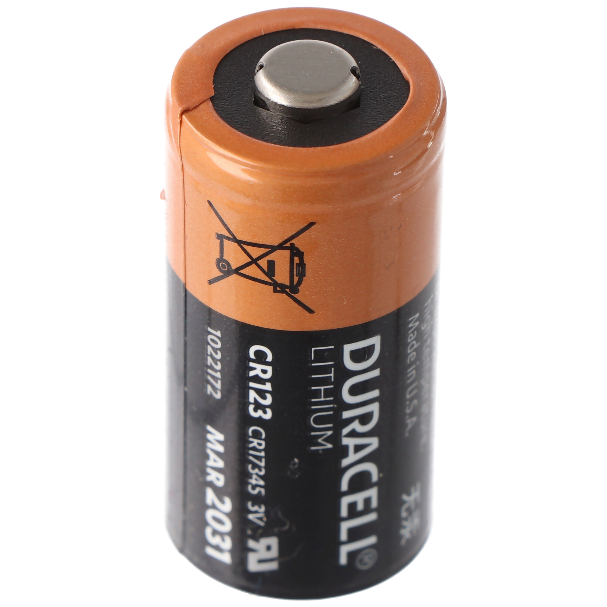 Duracell Batterie Lithium, CR123A, 3V Photo, Ultra, Lose Ware Bulk 1-Pack