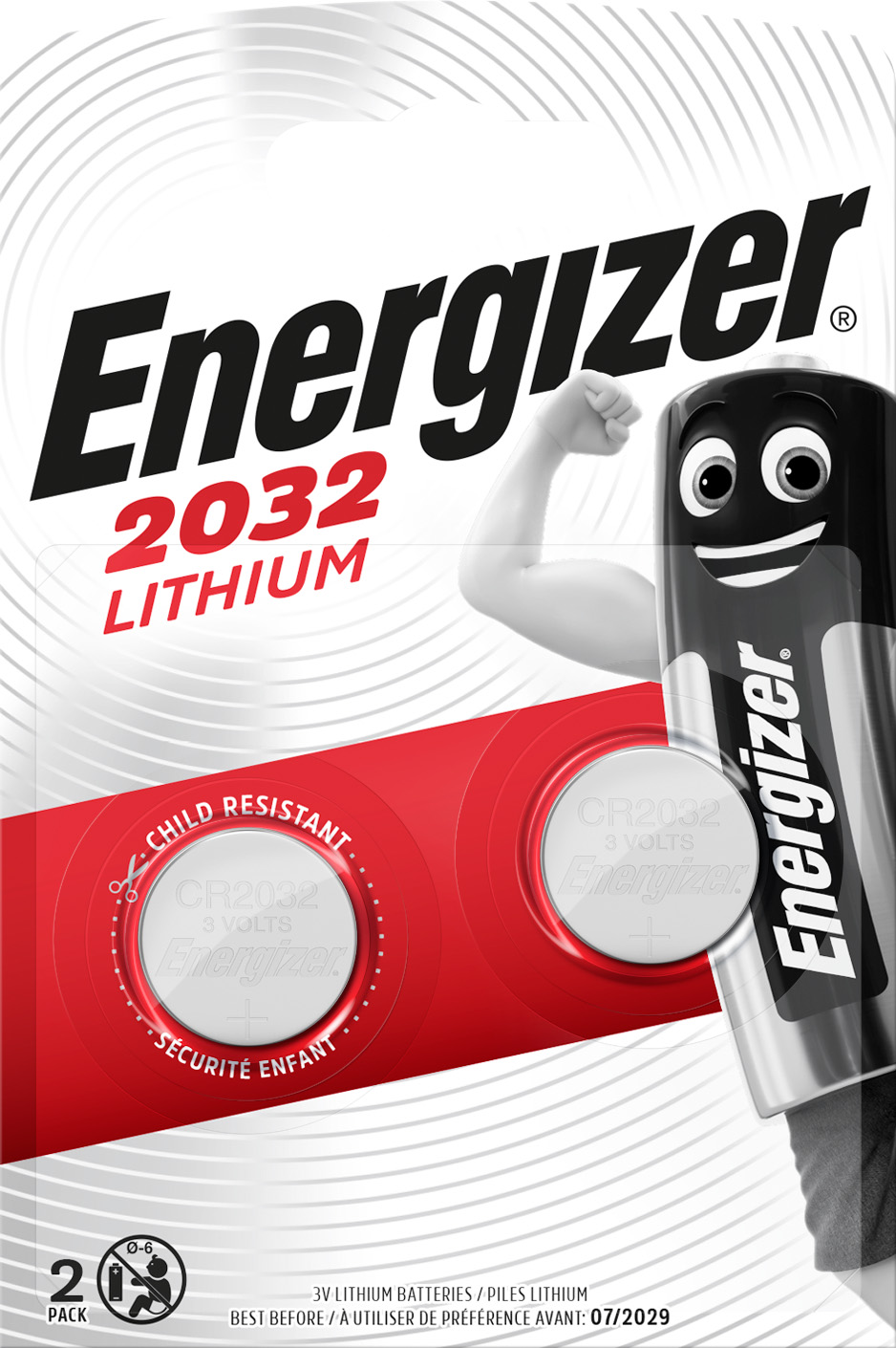 Energizer Batterie Lithium, Knopfzelle, CR2032, 3V Electronics, Retail Blister (2-Pack)